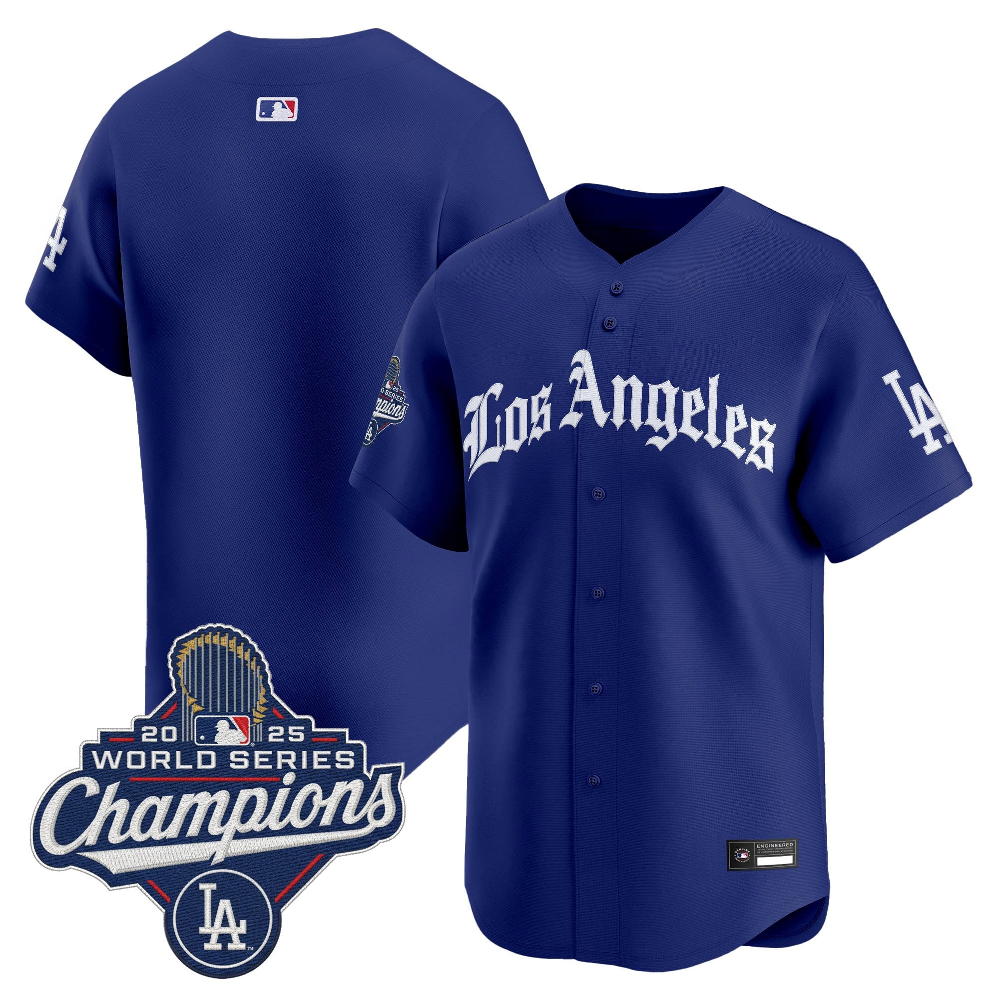Men's Dodgers 2025 World Series Champions Vapor Premier Limited Jersey V2 - LA Gothic Edition - All Stitched