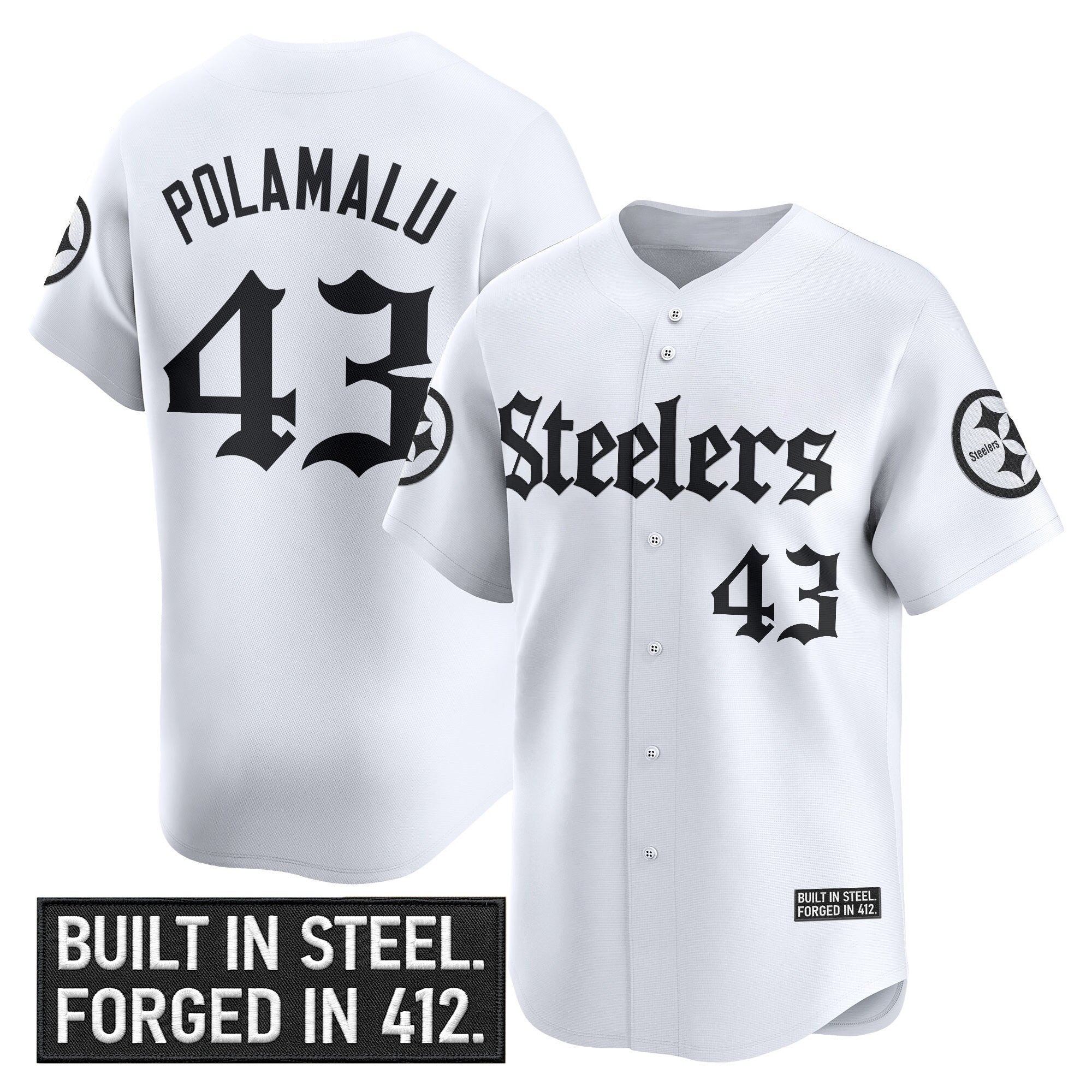 Men's Pittsburgh Steelers 'Gothic Steel City Edition' Vapor Baseball Jersey - All Stitched