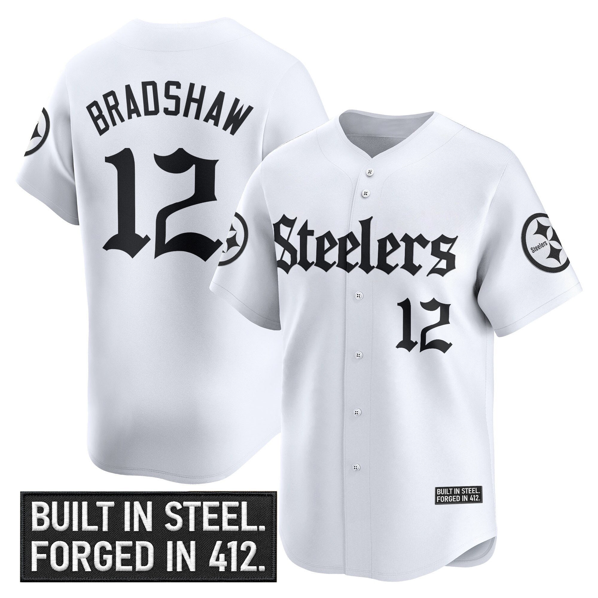 Men's Pittsburgh Steelers 'Gothic Steel City Edition' Vapor Baseball Jersey - All Stitched