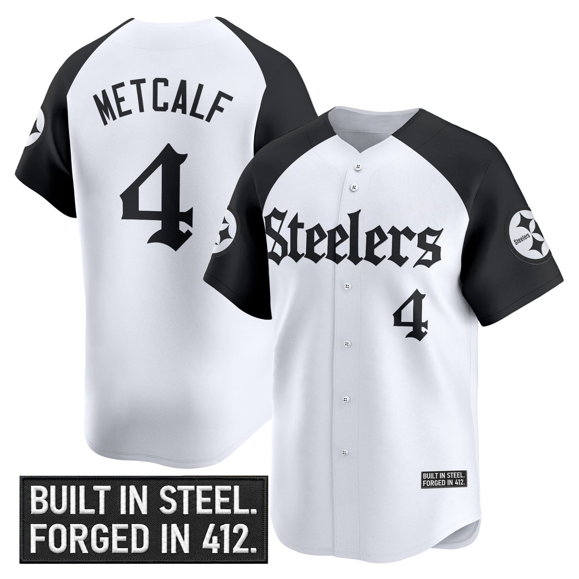 Men's Pittsburgh Steelers 'Gothic Steel City Edition' Vapor Baseball Jersey - All Stitched