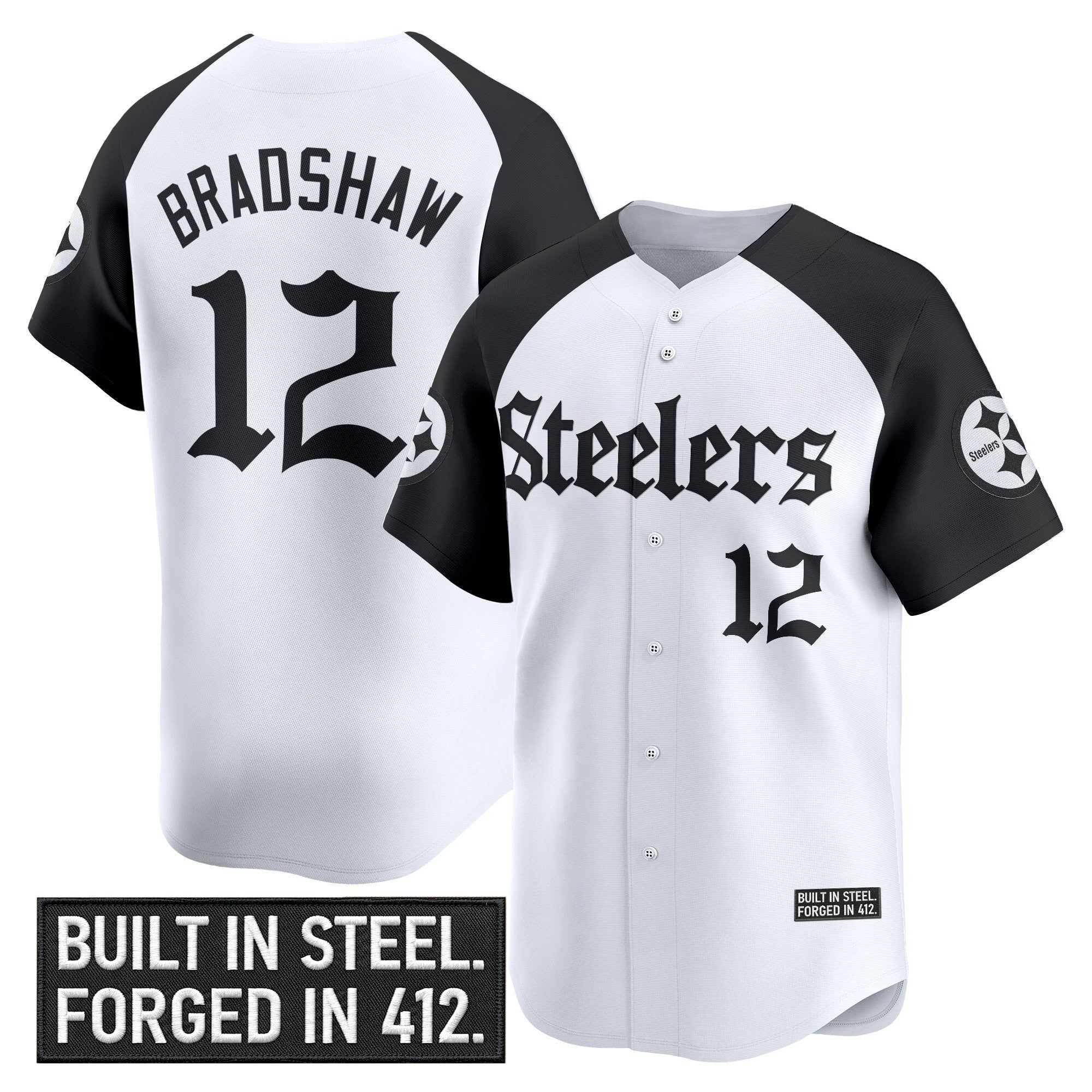 Men's Pittsburgh Steelers 'Gothic Steel City Edition' Vapor Baseball Jersey - All Stitched