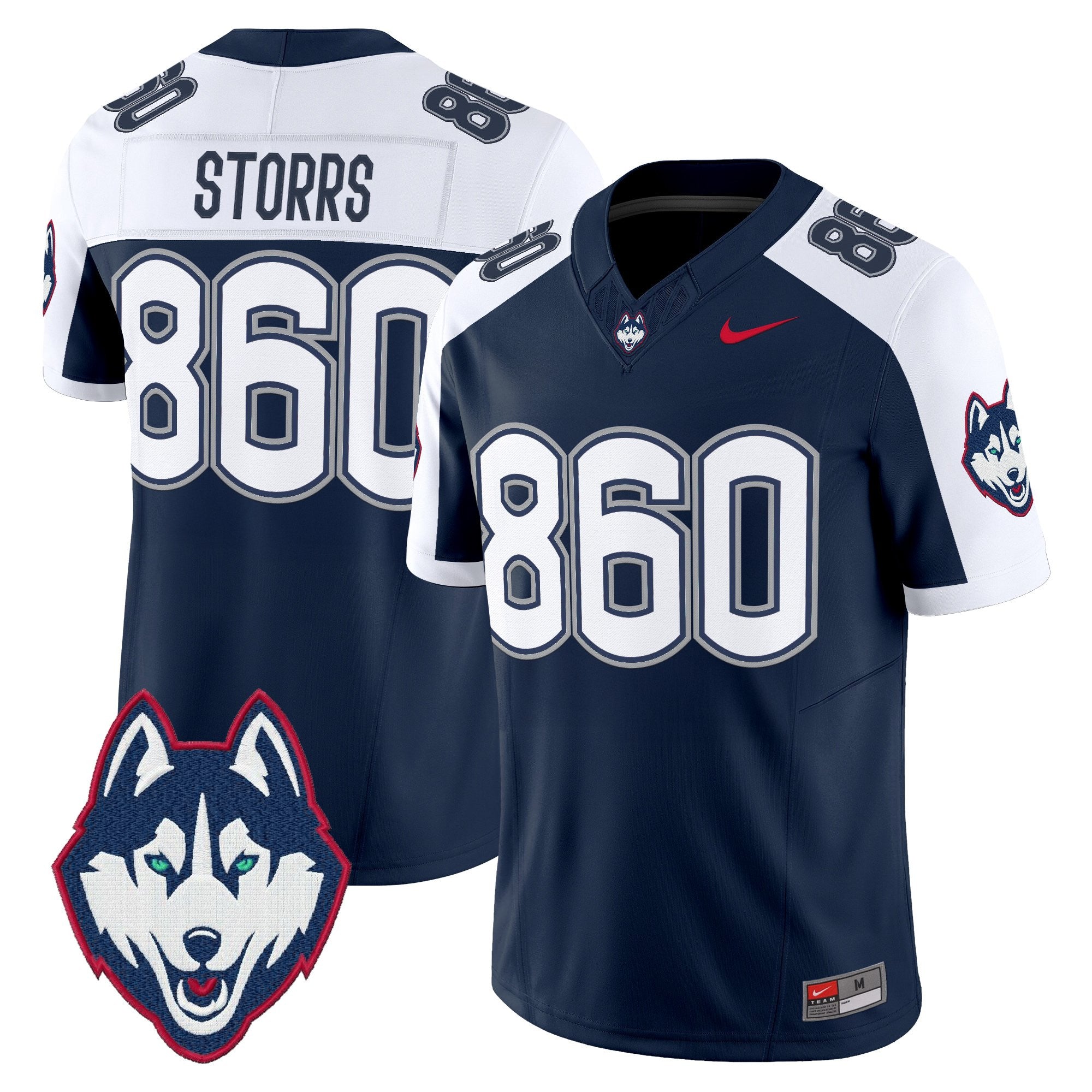 Men's UConn Huskies 2025 Vapor Limited Jersey - All Stitched