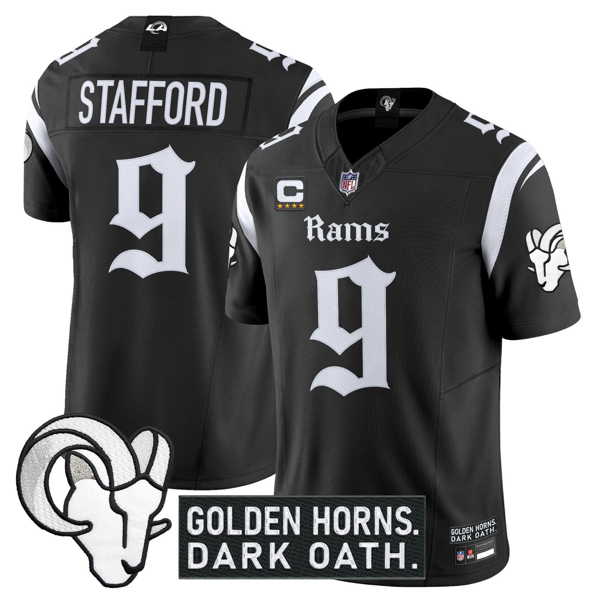 Men's Los Angeles Rams 'Gothic Horns Reforged Edition' Vapor Limited Jersey - All Stitched