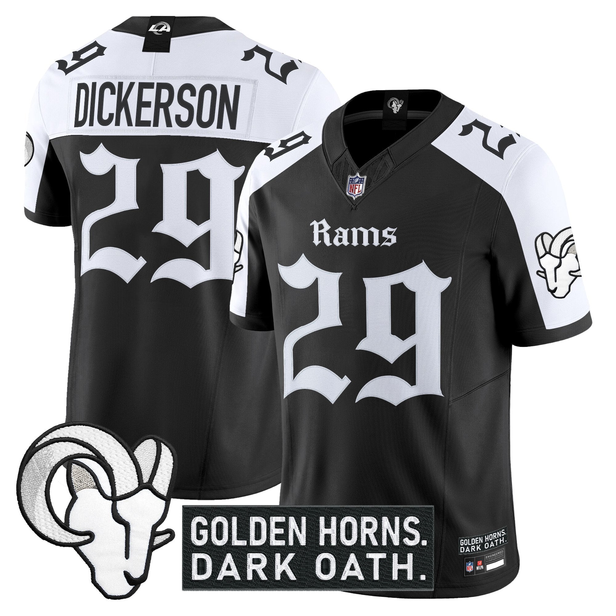 Men's Los Angeles Rams 'Gothic Horns Reforged Edition' Vapor Limited Jersey - All Stitched