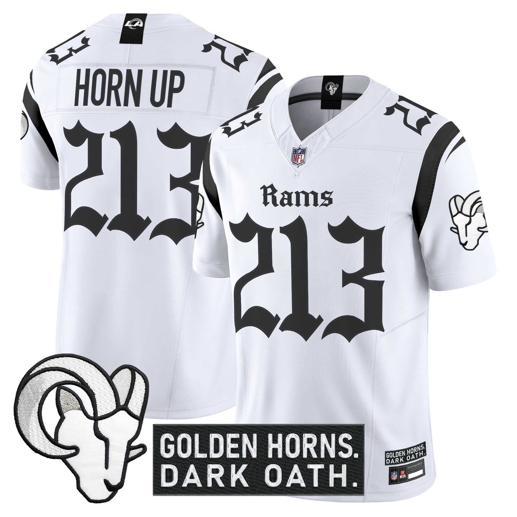Men's Los Angeles Rams 'Gothic Horns Reforged Edition' Vapor Limited Jersey - All Stitched