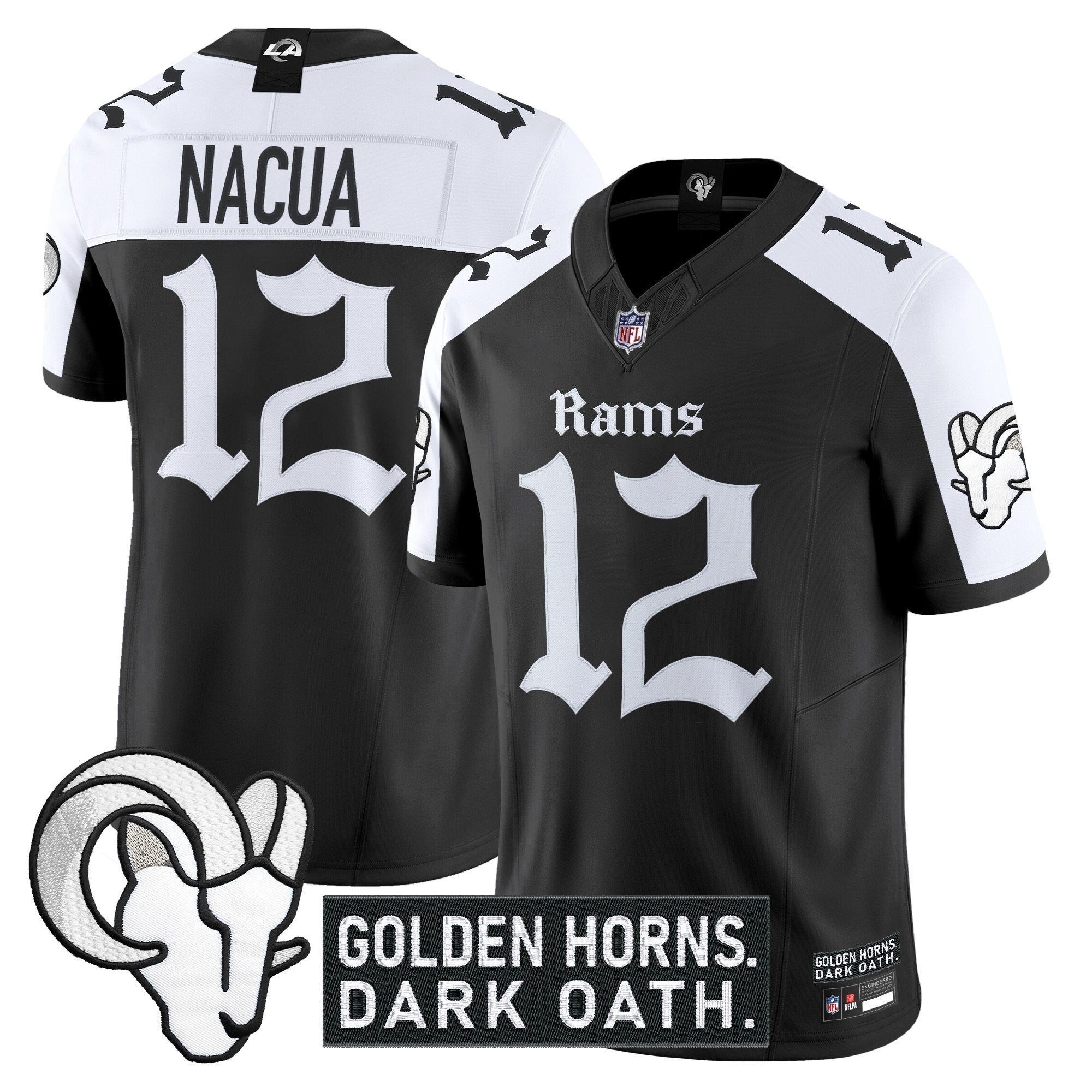 Men's Los Angeles Rams 'Gothic Horns Reforged Edition' Vapor Limited Jersey - All Stitched