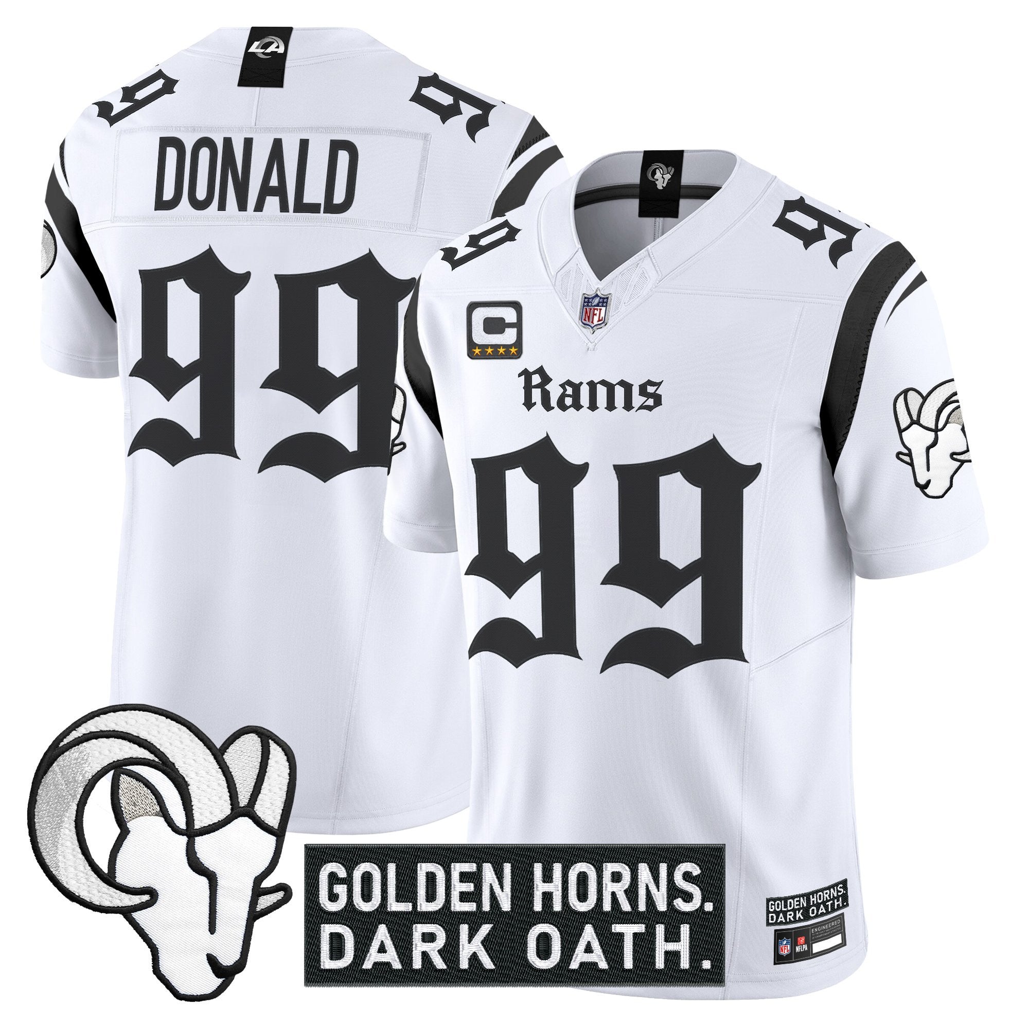 Men's Los Angeles Rams 'Gothic Horns Reforged Edition' Vapor Limited Jersey - All Stitched