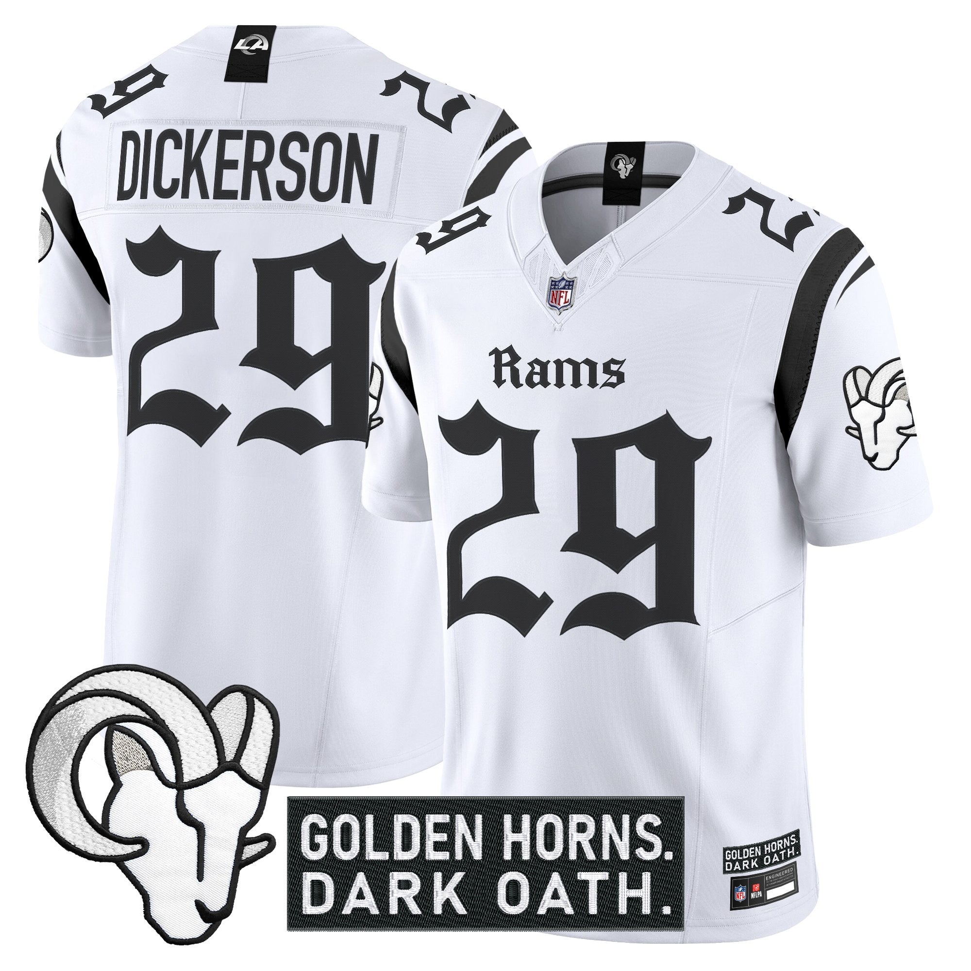 Men's Los Angeles Rams 'Gothic Horns Reforged Edition' Vapor Limited Jersey - All Stitched