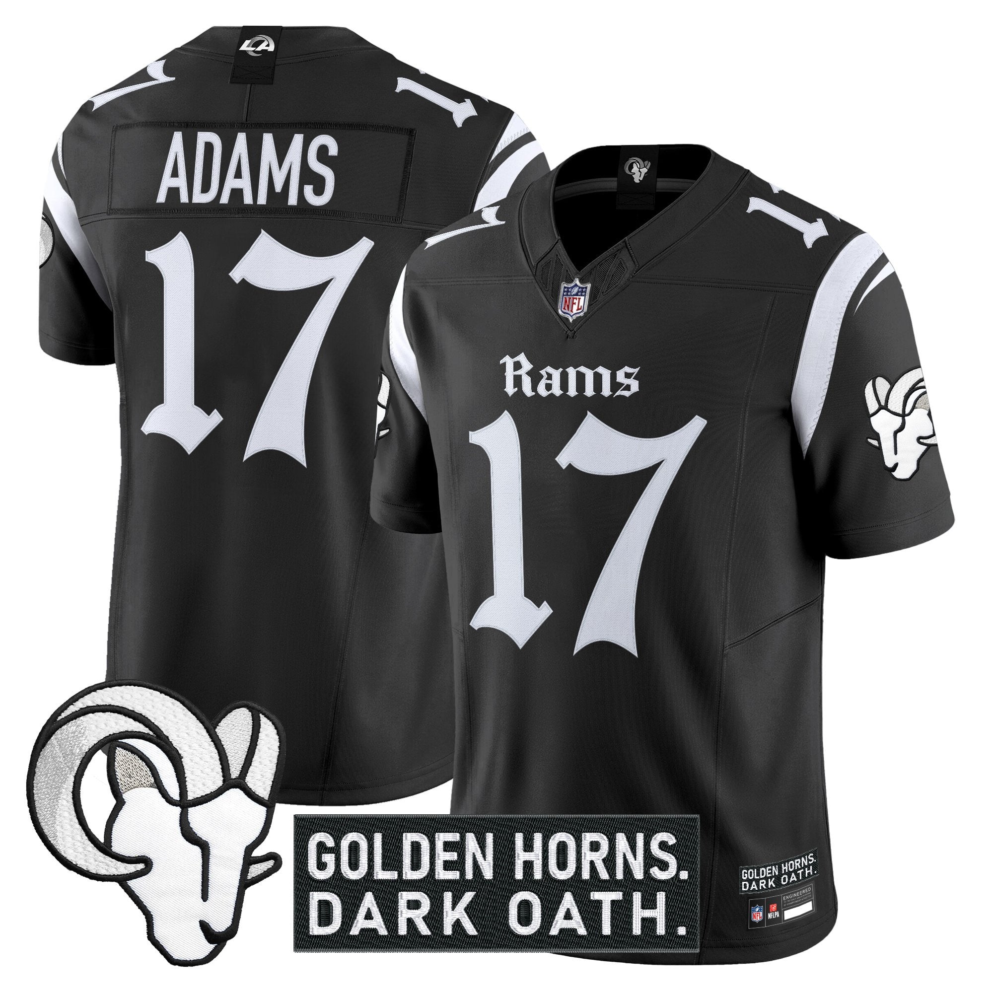 Men's Los Angeles Rams 'Gothic Horns Reforged Edition' Vapor Limited Jersey - All Stitched