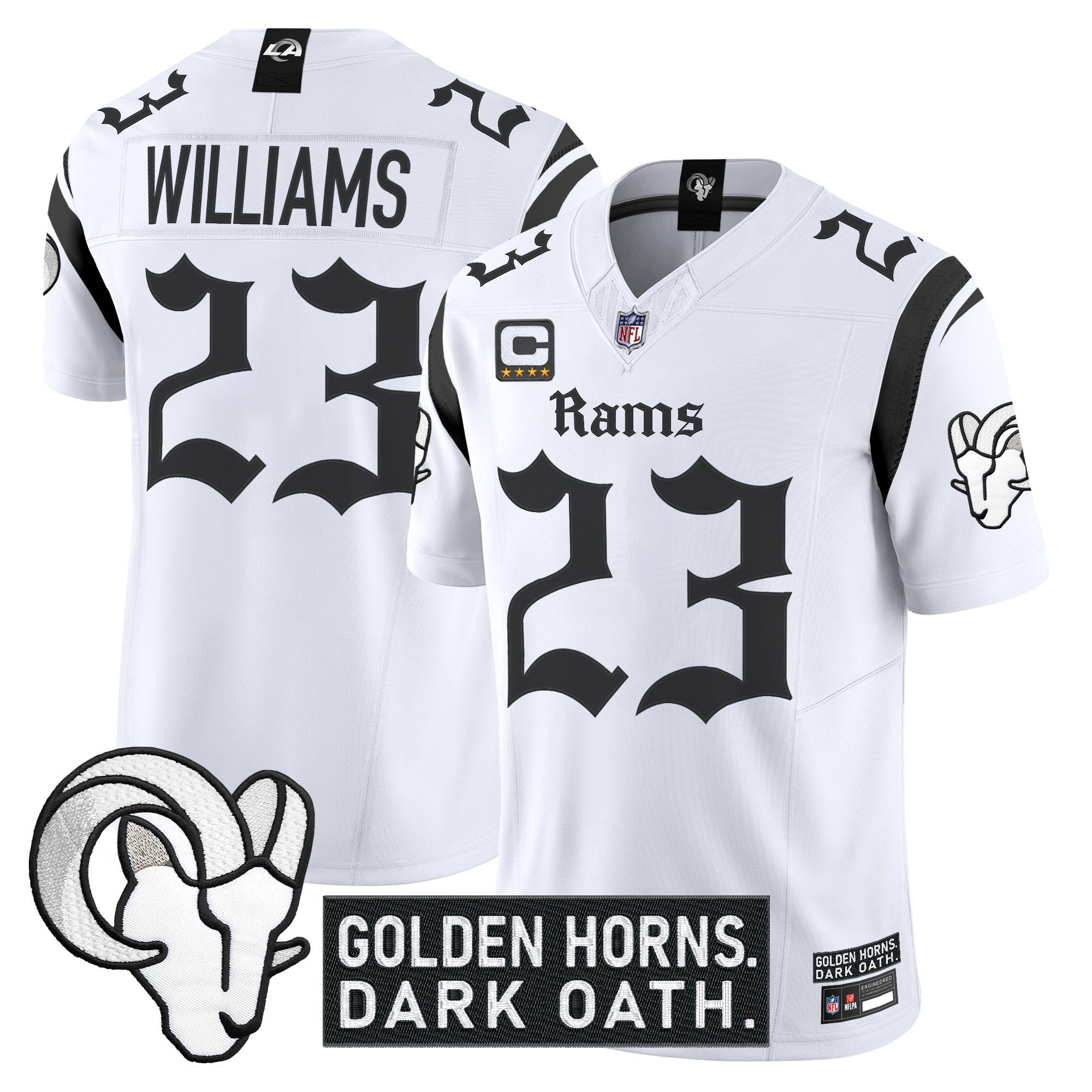 Men's Los Angeles Rams 'Gothic Horns Reforged Edition' Vapor Limited Jersey - All Stitched