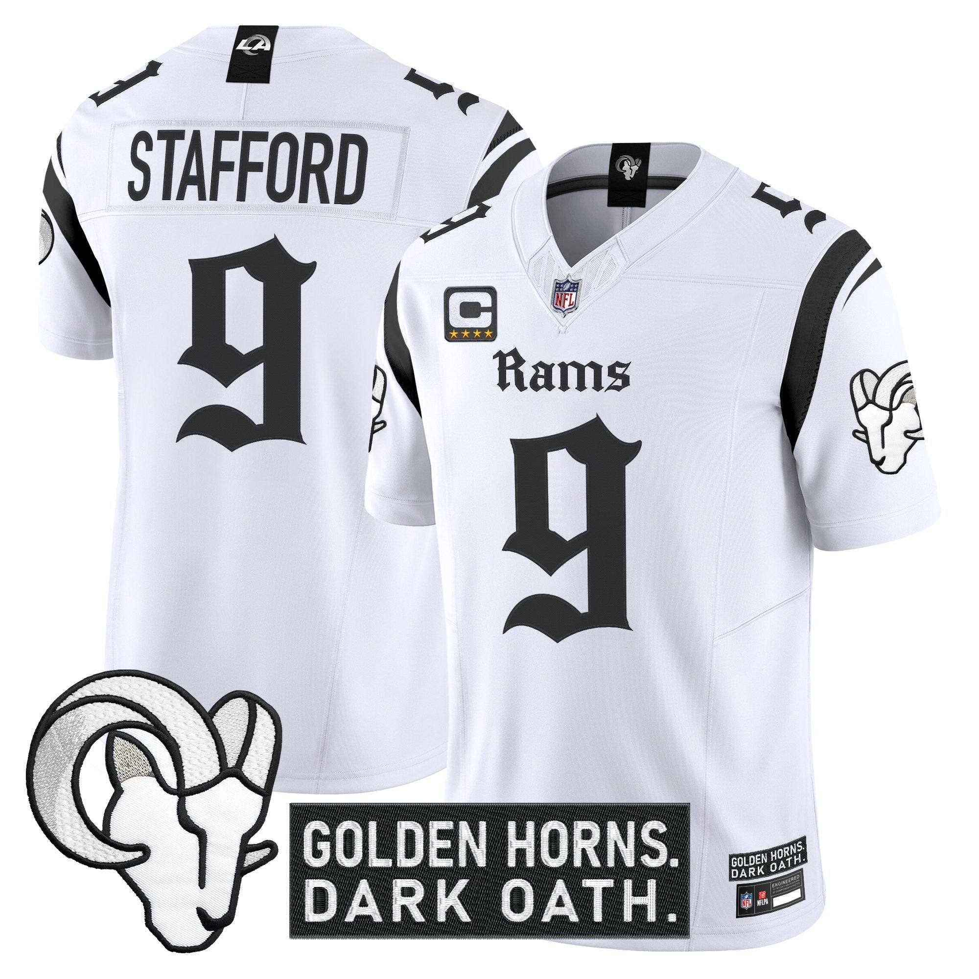 Men's Los Angeles Rams 'Gothic Horns Reforged Edition' Vapor Limited Jersey - All Stitched