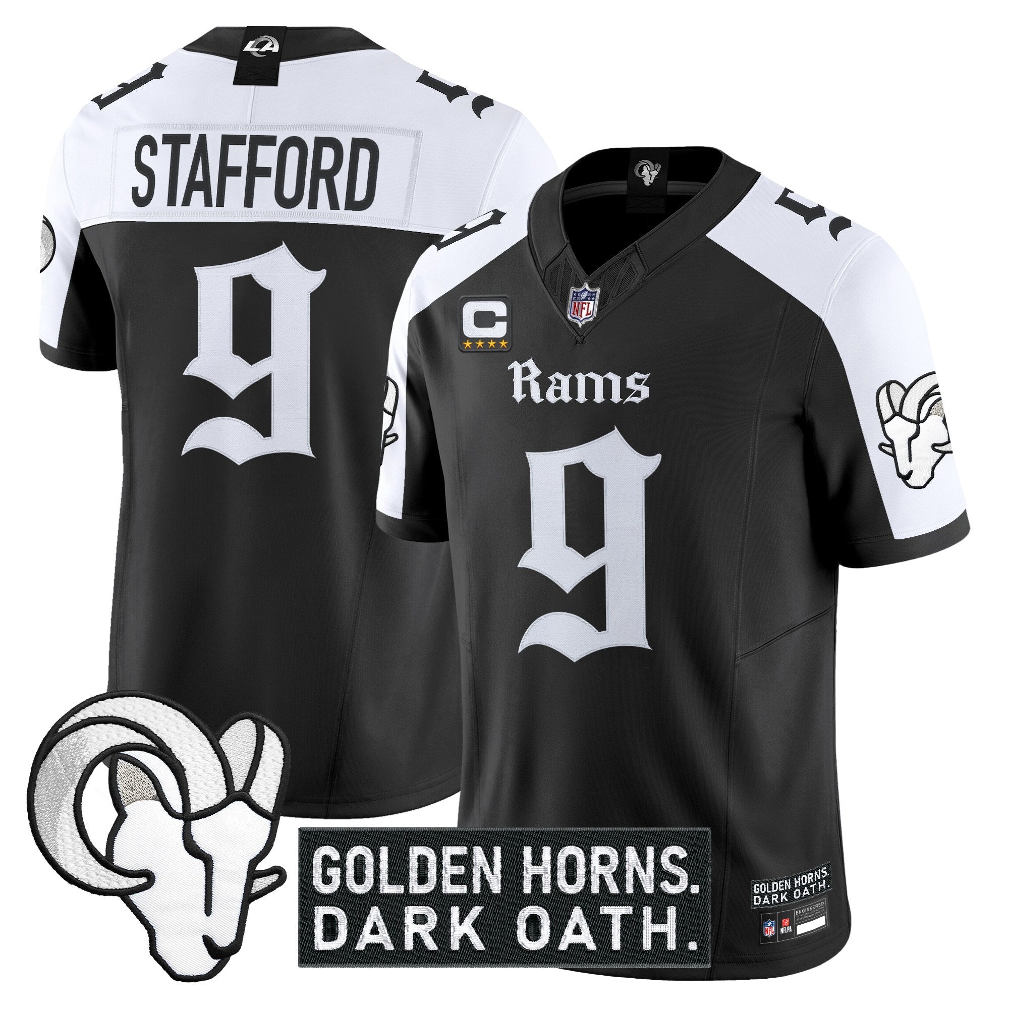 Men's Los Angeles Rams 'Gothic Horns Reforged Edition' Vapor Limited Jersey - All Stitched