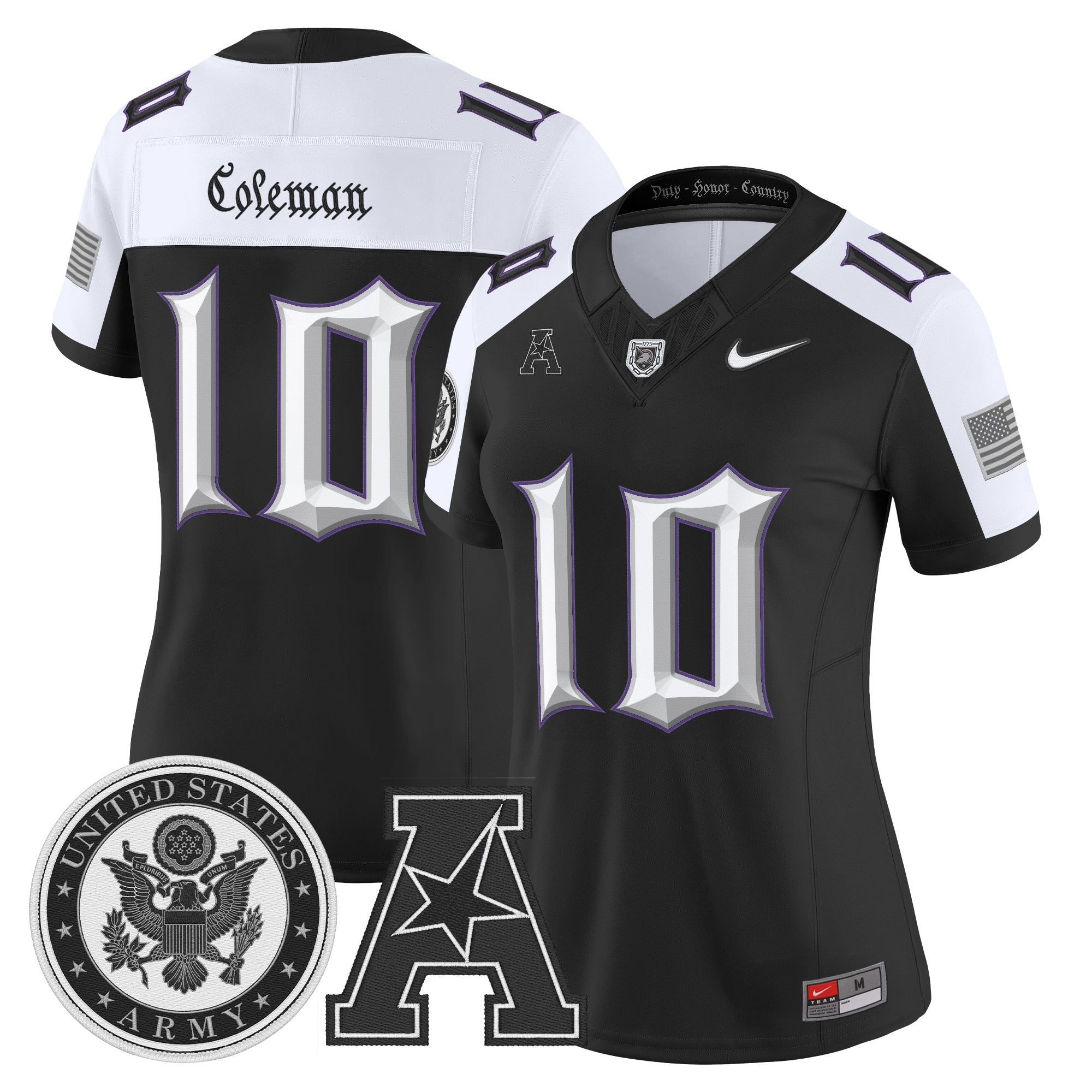 Women's Army Black Knights Honoring 250 Years Of Service And Sacrifice Vapor Limited Jersey - All Stitched