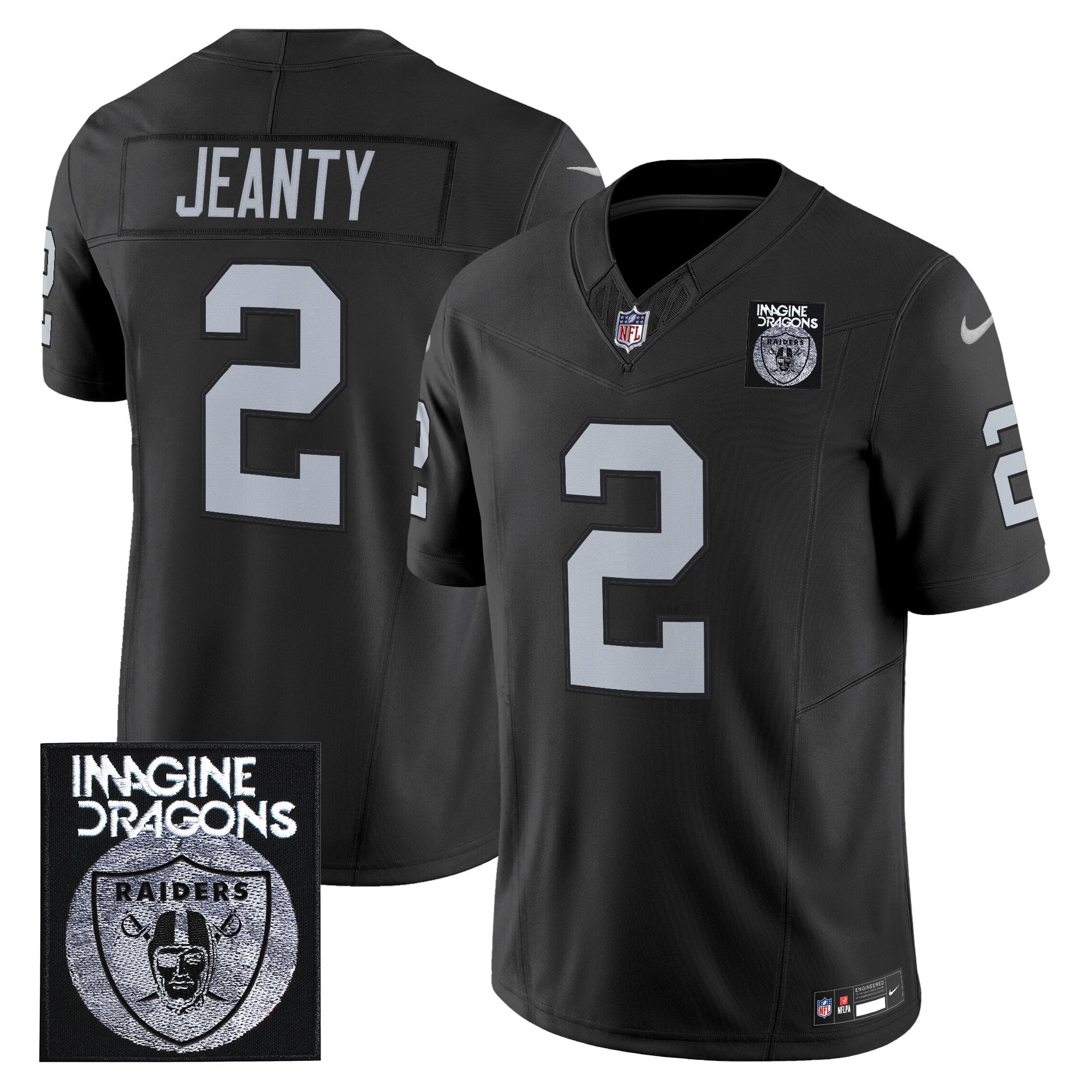 Men's Imagine Dragons x Las Vegas Raiders Vapor Limited Jersey - All Stitched