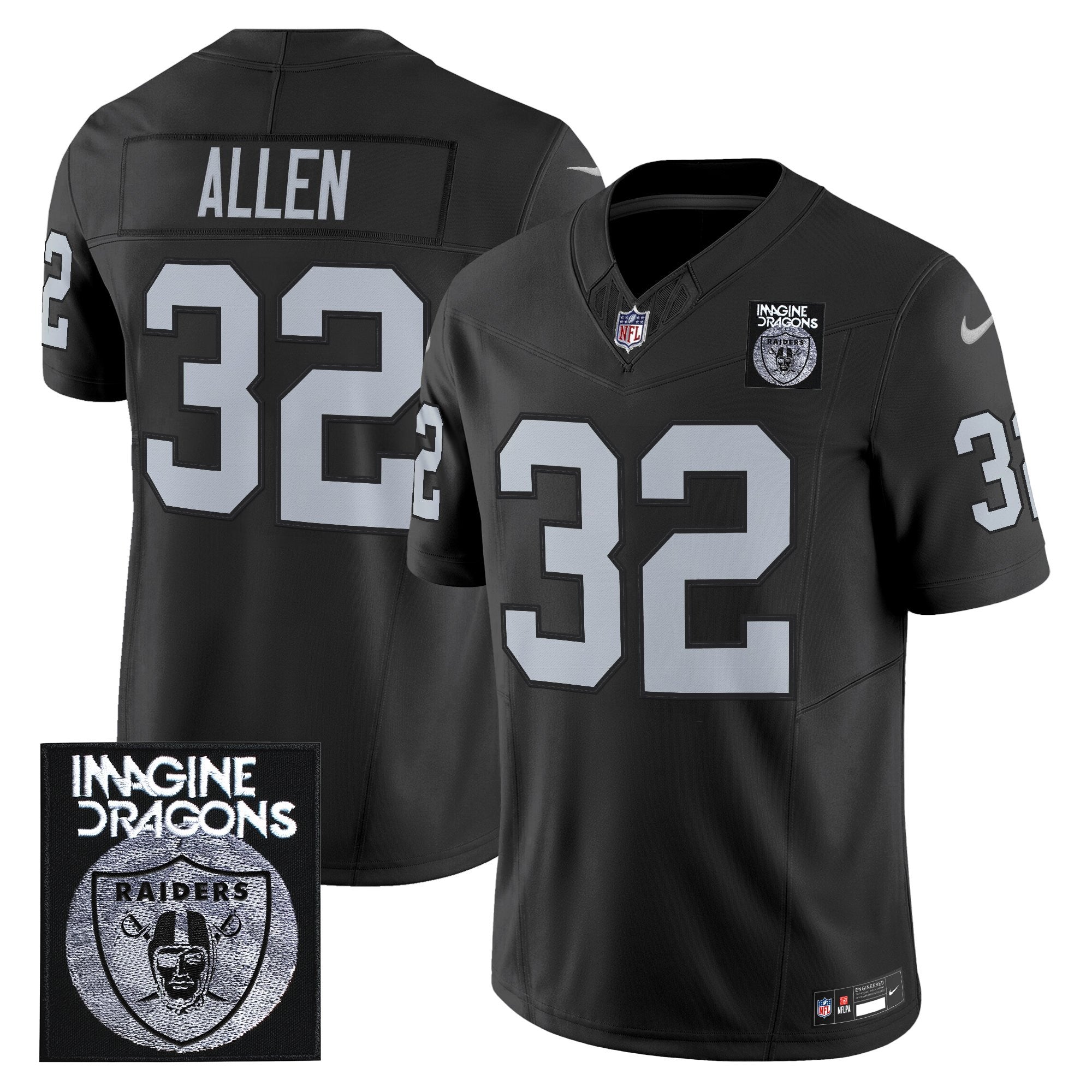 Men's Imagine Dragons x Las Vegas Raiders Vapor Limited Jersey - All Stitched