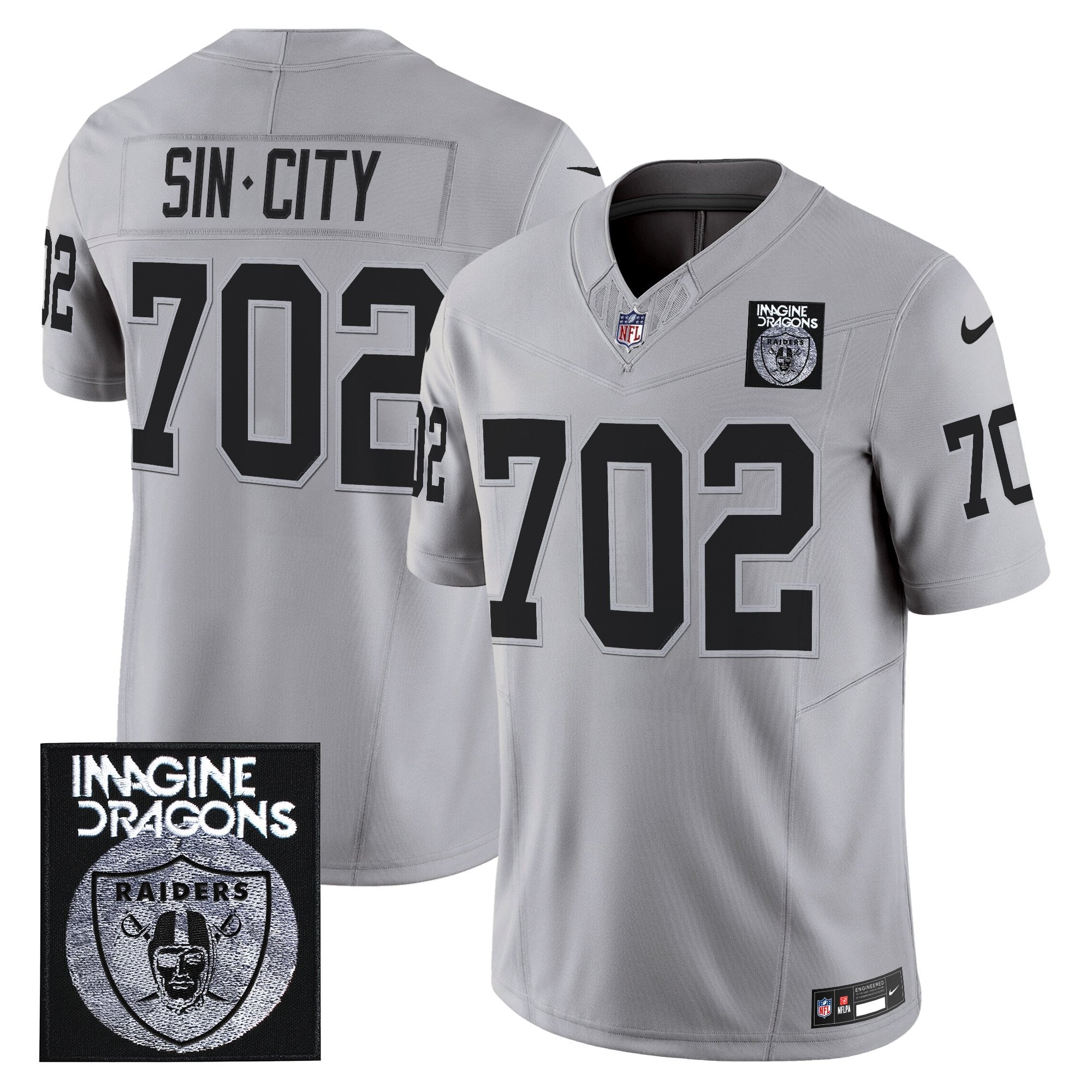 Men's Imagine Dragons x Las Vegas Raiders Vapor Limited Jersey - All Stitched
