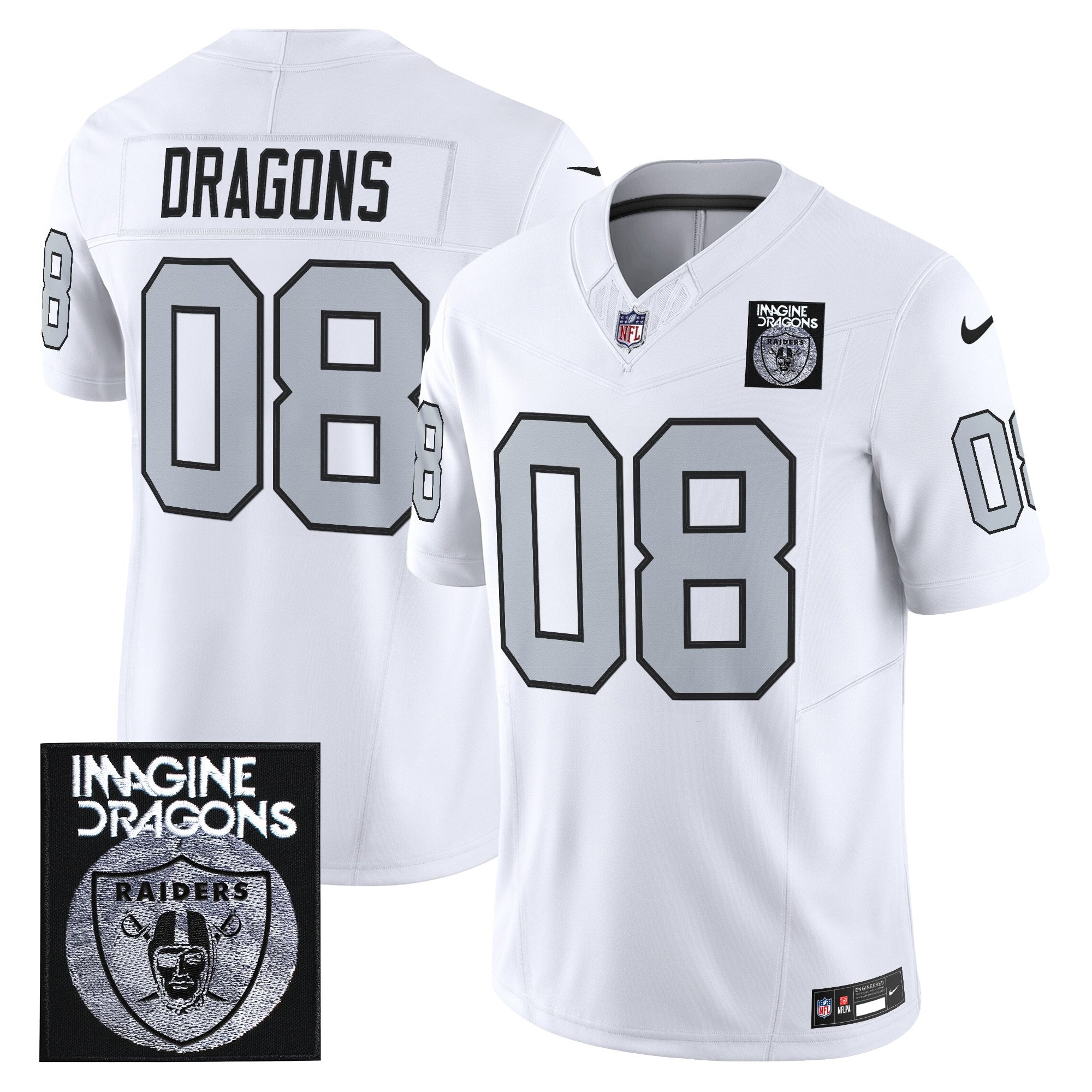 Men's Imagine Dragons x Las Vegas Raiders Vapor Limited Jersey - All Stitched