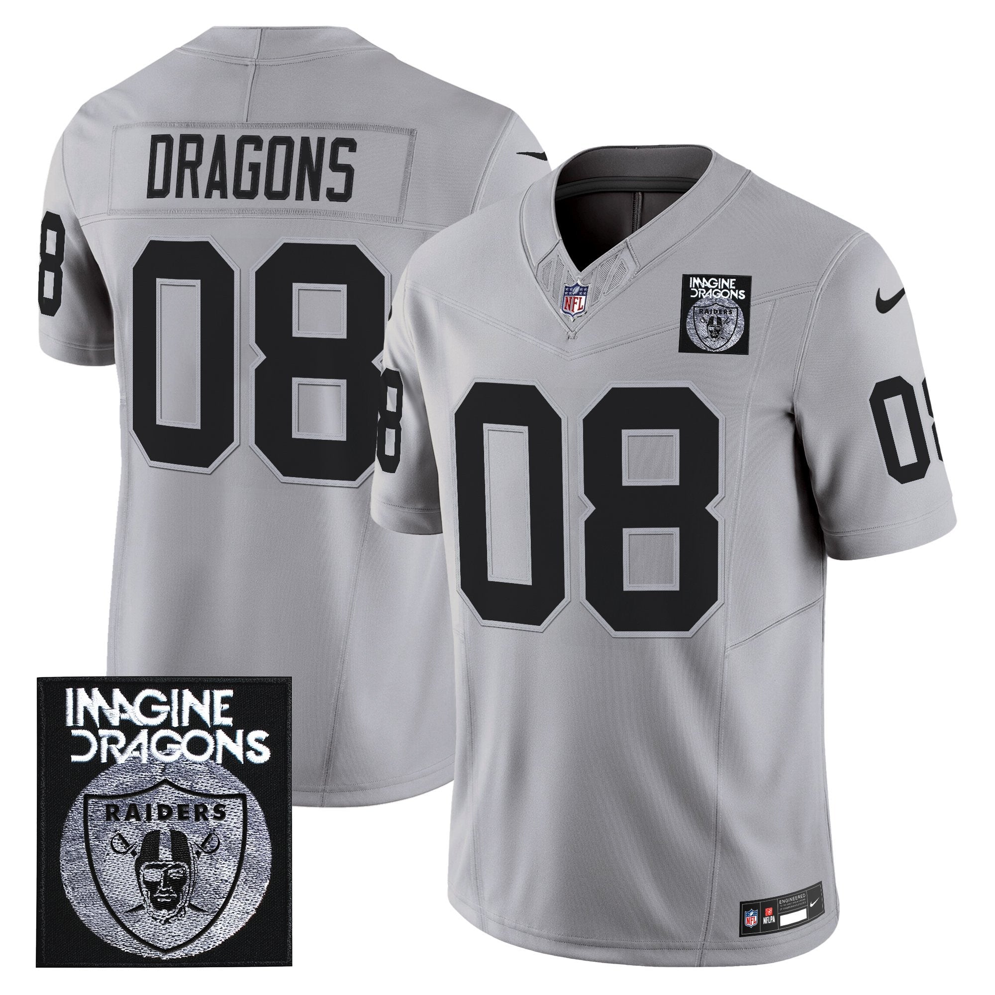 Men's Imagine Dragons x Las Vegas Raiders Vapor Limited Jersey - All Stitched