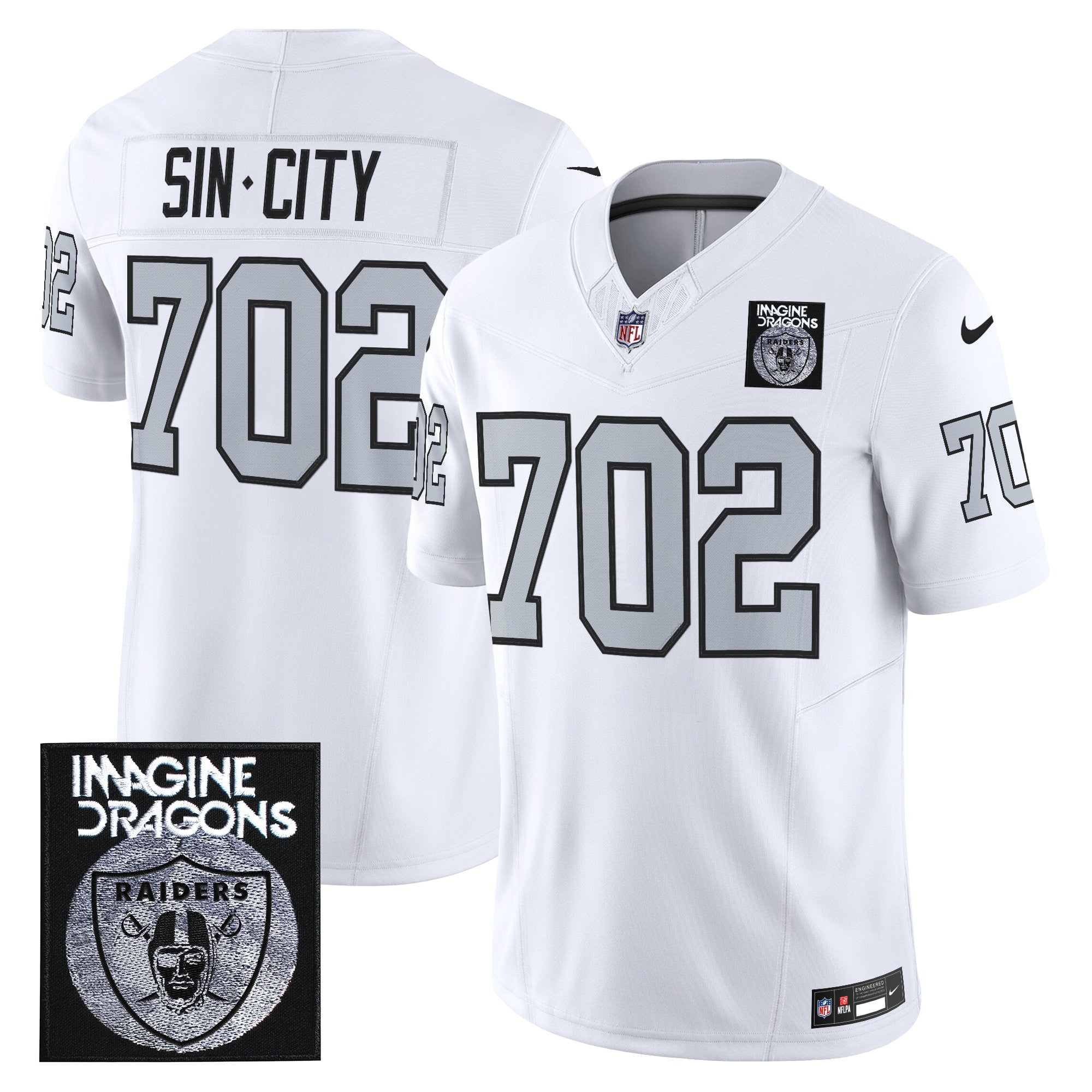 Men's Imagine Dragons x Las Vegas Raiders Vapor Limited Jersey - All Stitched