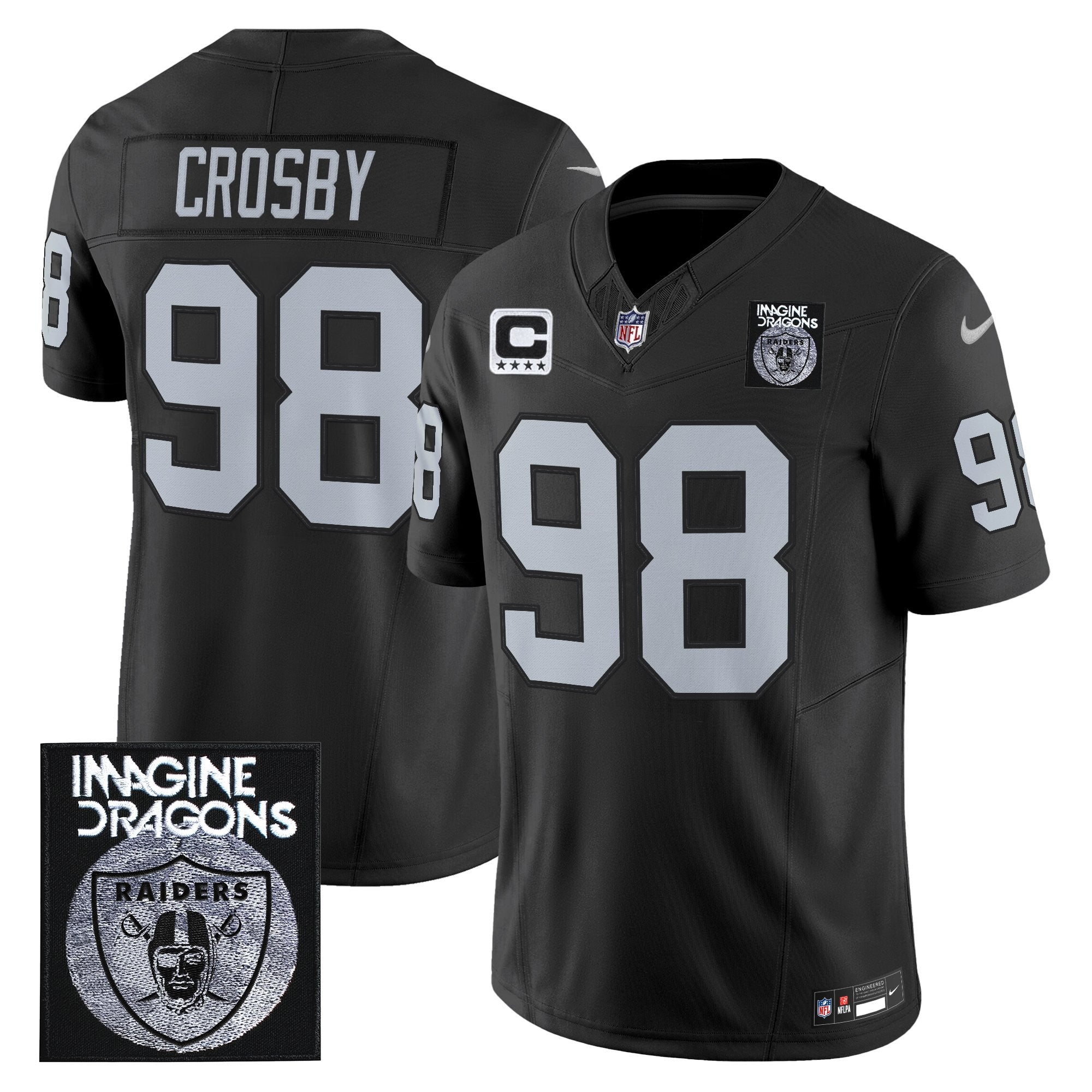 Men's Imagine Dragons x Las Vegas Raiders Vapor Limited Jersey - All Stitched