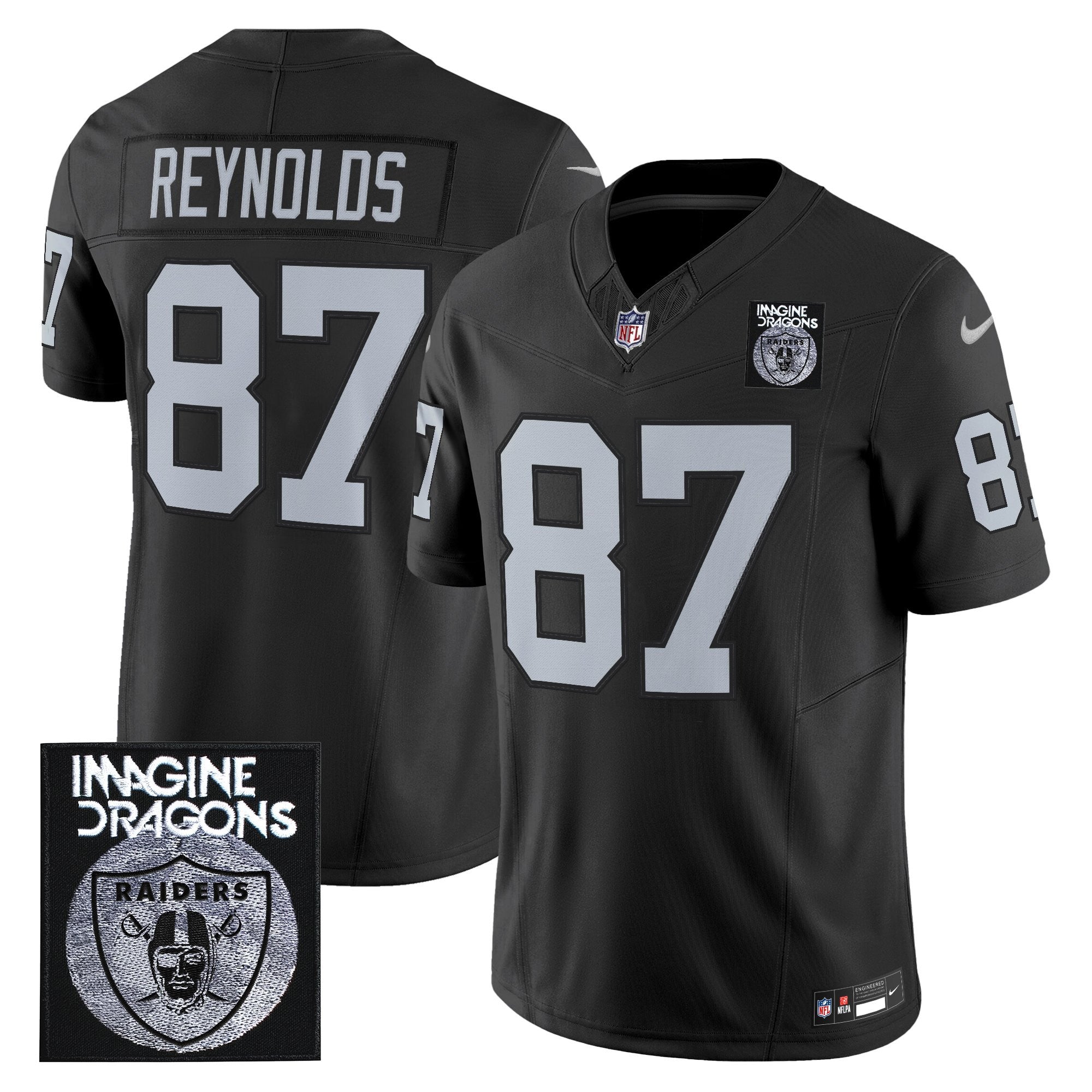 Men's Imagine Dragons x Las Vegas Raiders Vapor Limited Jersey - All Stitched