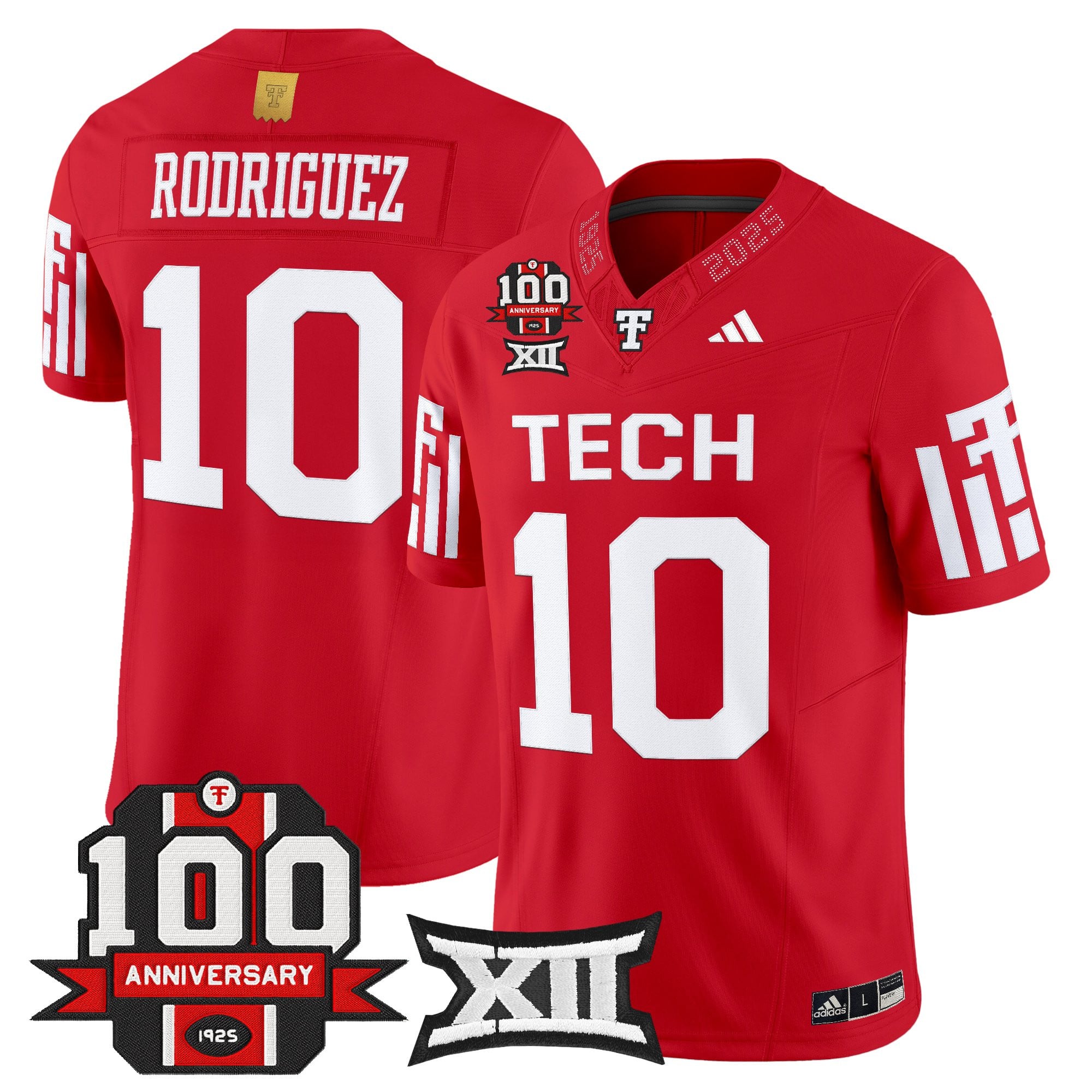 Men's Texas Tech Red Raiders 2025 Vapor Limited Jersey - 100th Anniversary Patch - All Stitched