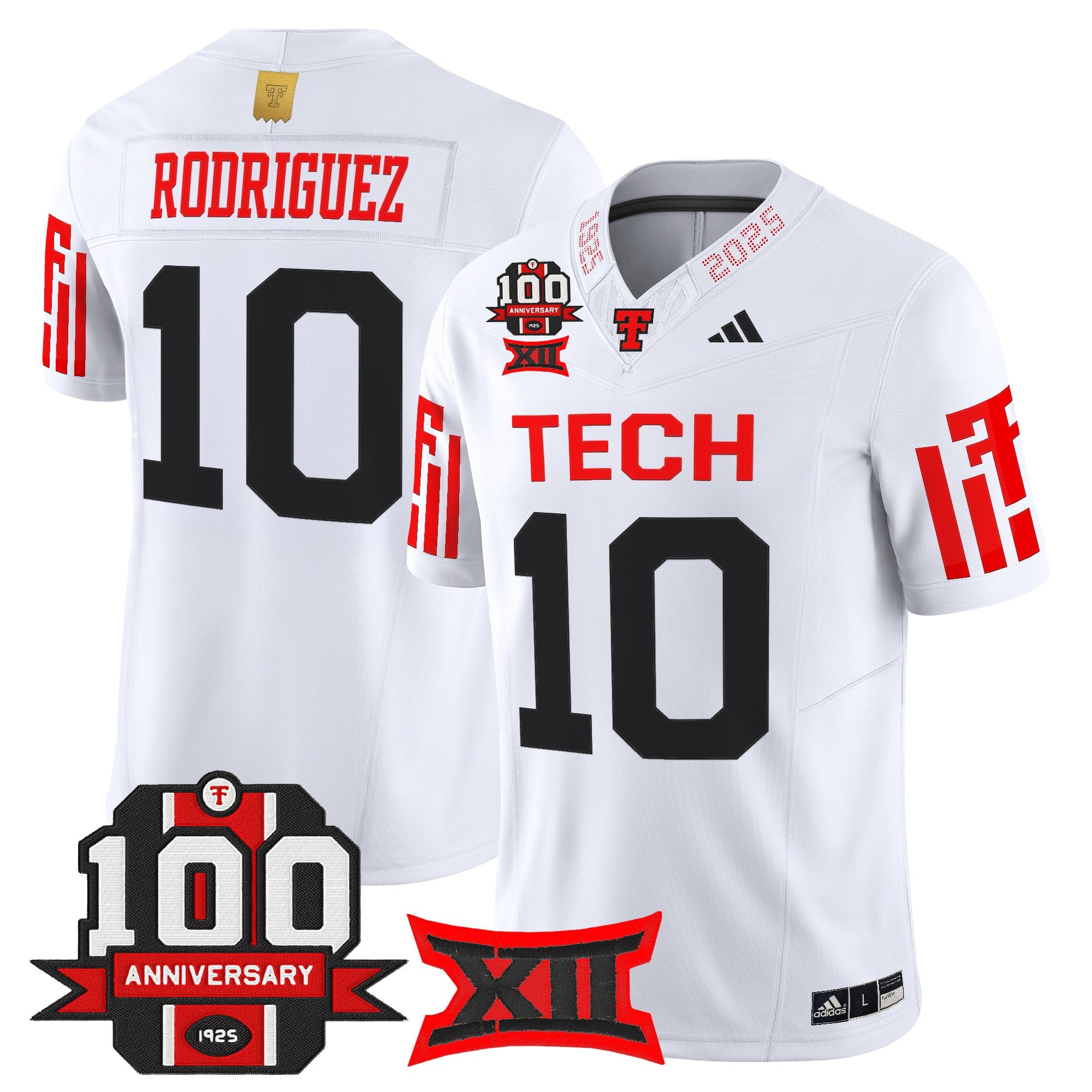 Men's Texas Tech Red Raiders 2025 Vapor Limited Jersey - 100th Anniversary Patch - All Stitched
