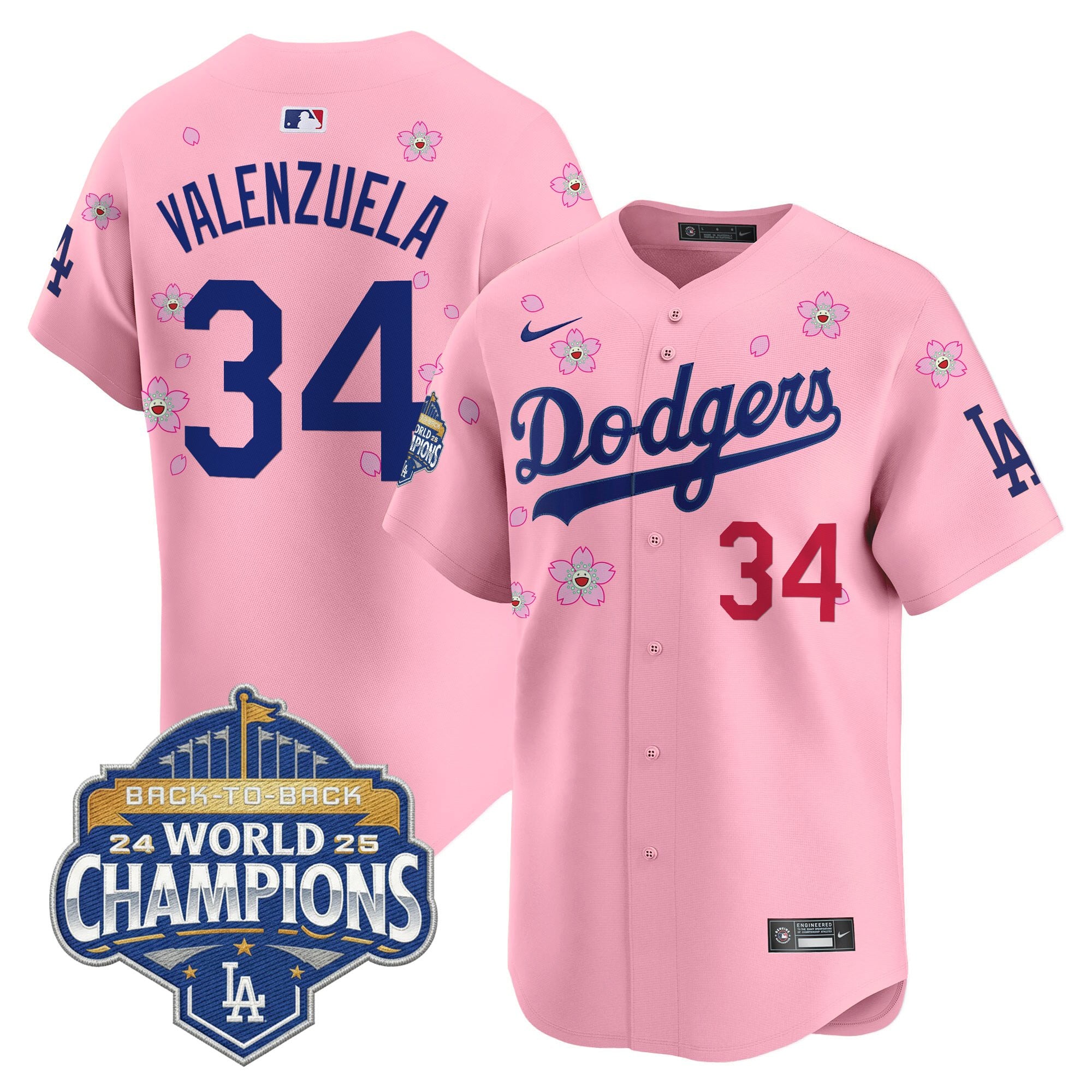 Men's Dodgers 2025 Back-To-Back Champions x Tokyo Series Vapor Premier Limited Jersey - Stitched