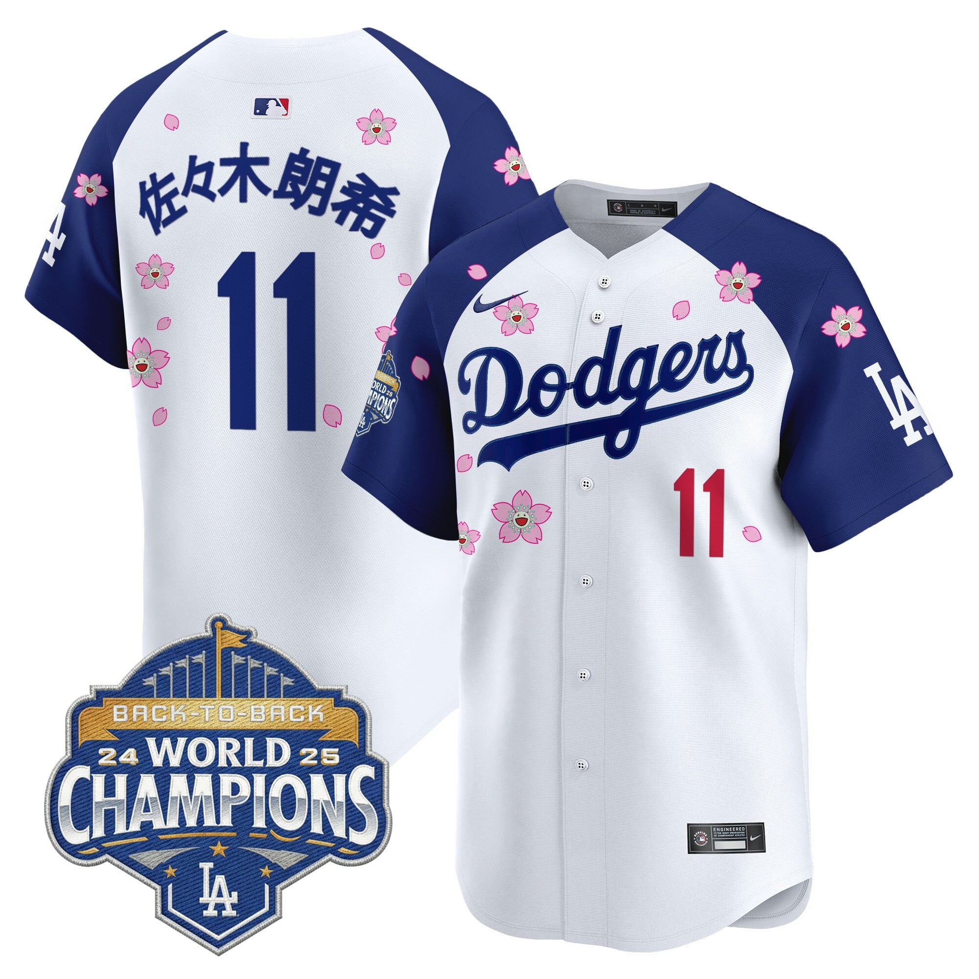 Men's Dodgers 2025 Back-To-Back Champions x Tokyo Series Vapor Premier Limited Jersey - Stitched