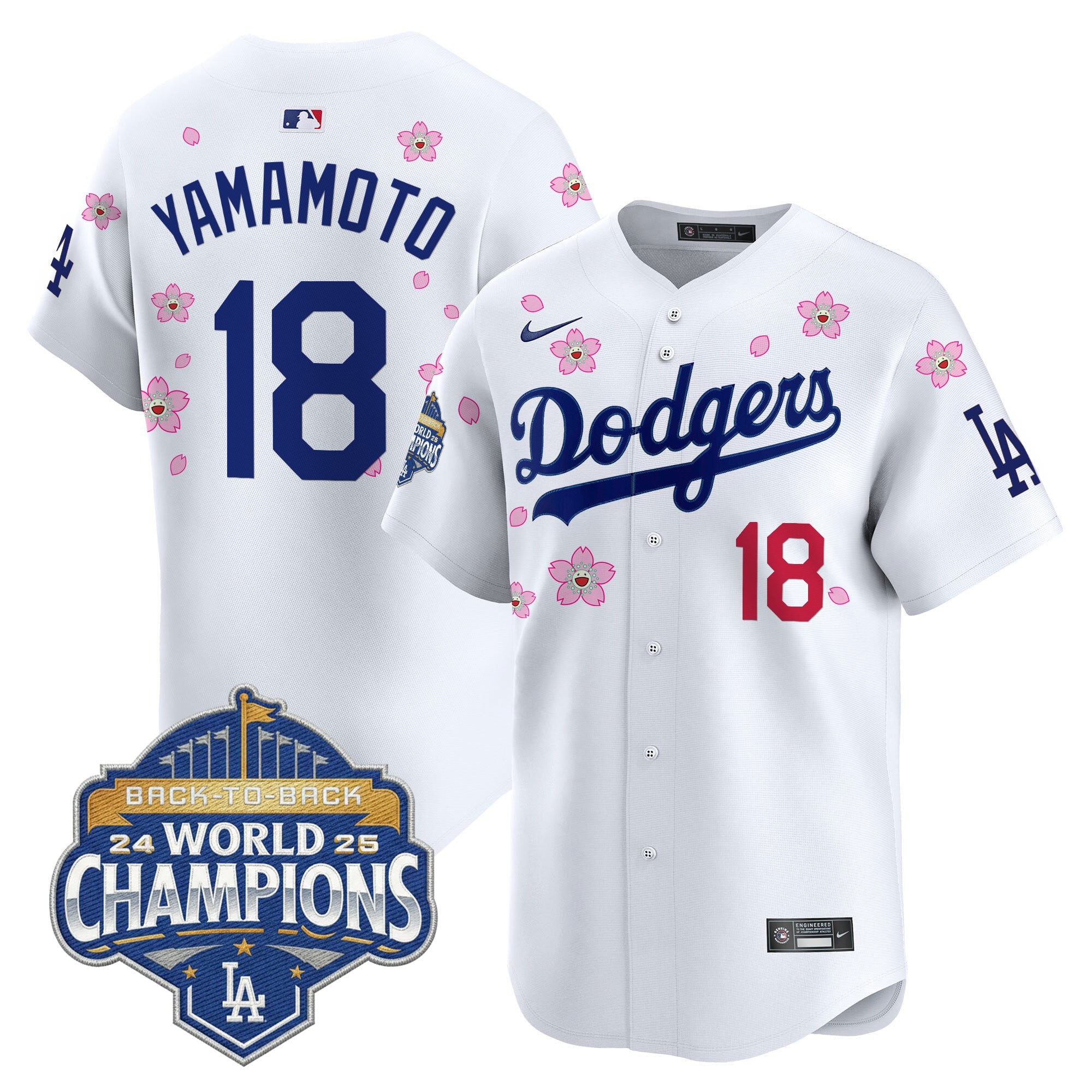 Men's Dodgers 2025 Back-To-Back Champions x Tokyo Series Vapor Premier Limited Jersey - Stitched