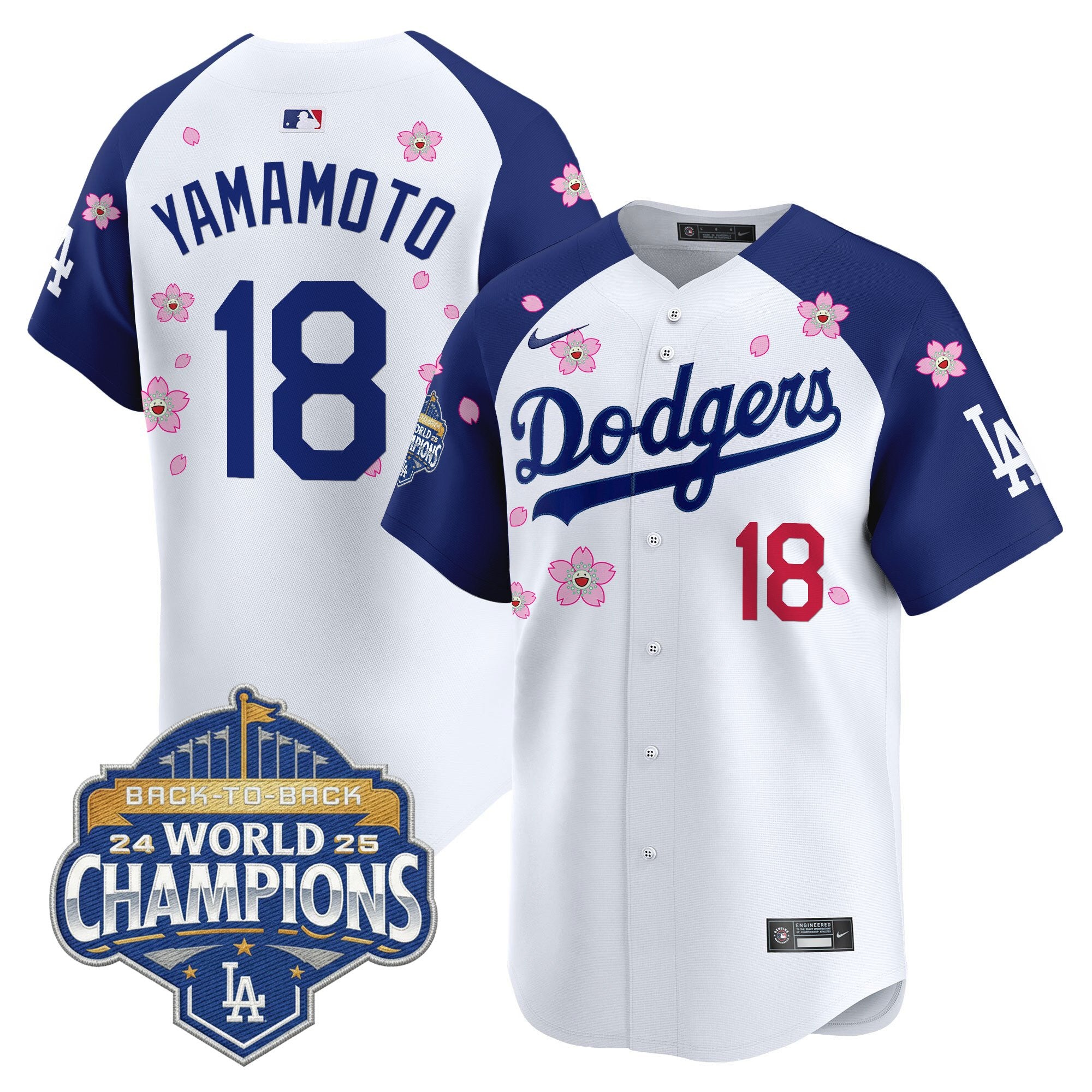 Men's Dodgers 2025 Back-To-Back Champions x Tokyo Series Vapor Premier Limited Jersey - Stitched