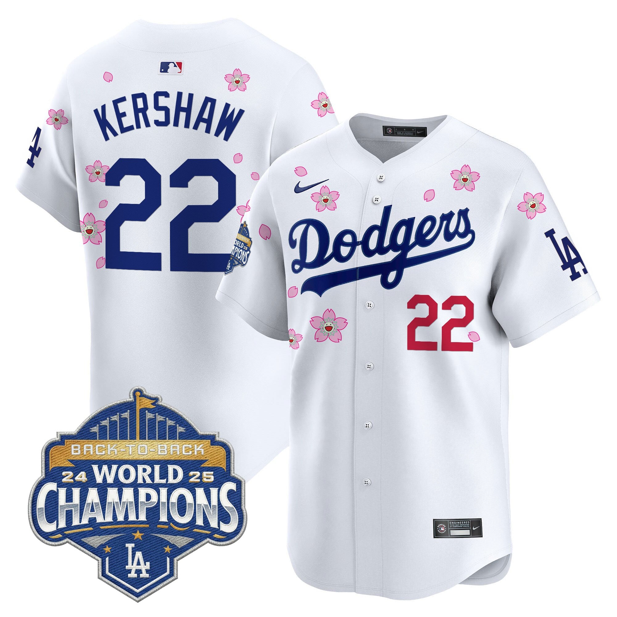 Men's Dodgers 2025 Back-To-Back Champions x Tokyo Series Vapor Premier Limited Jersey - Stitched