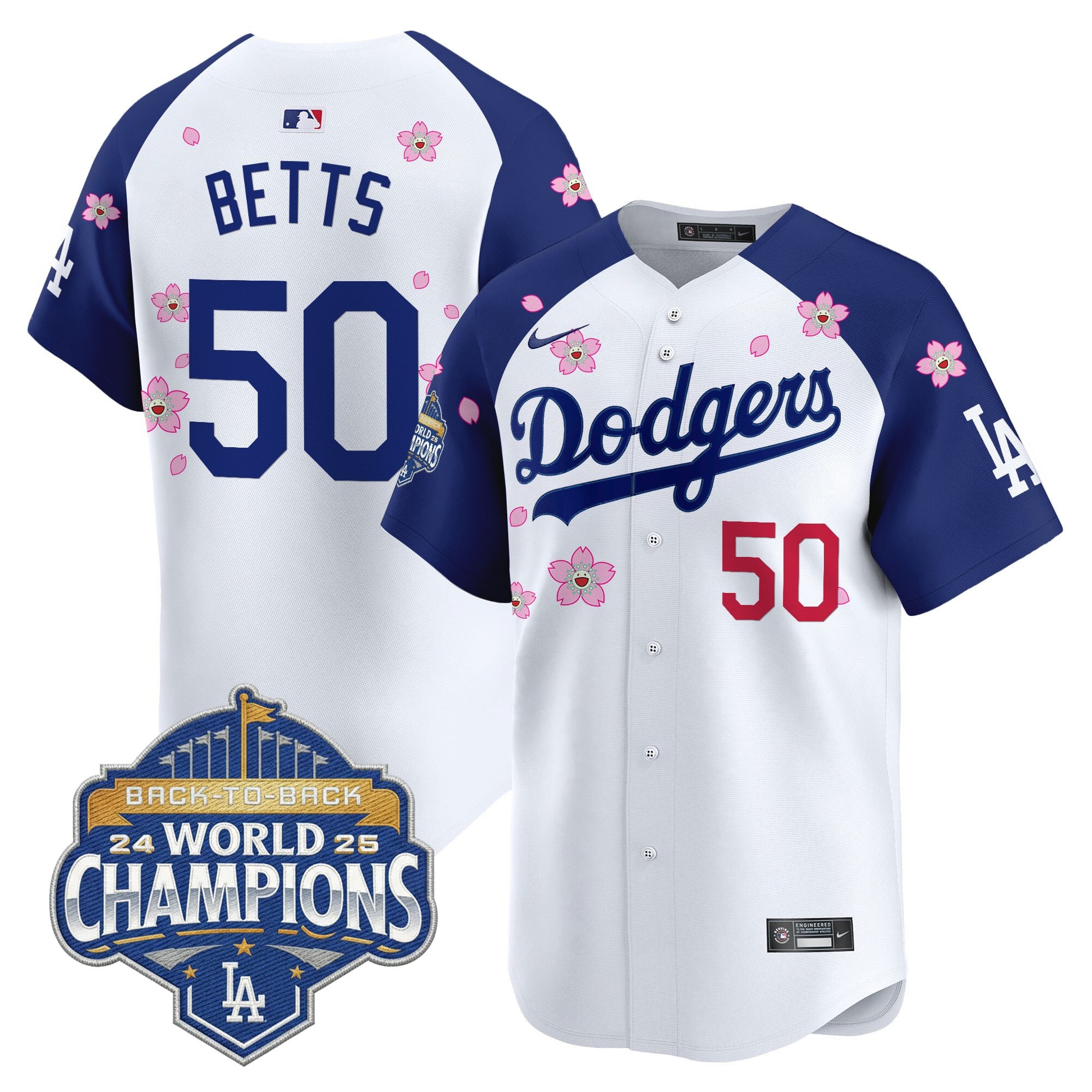 Men's Dodgers 2025 Back-To-Back Champions x Tokyo Series Vapor Premier Limited Jersey - Stitched