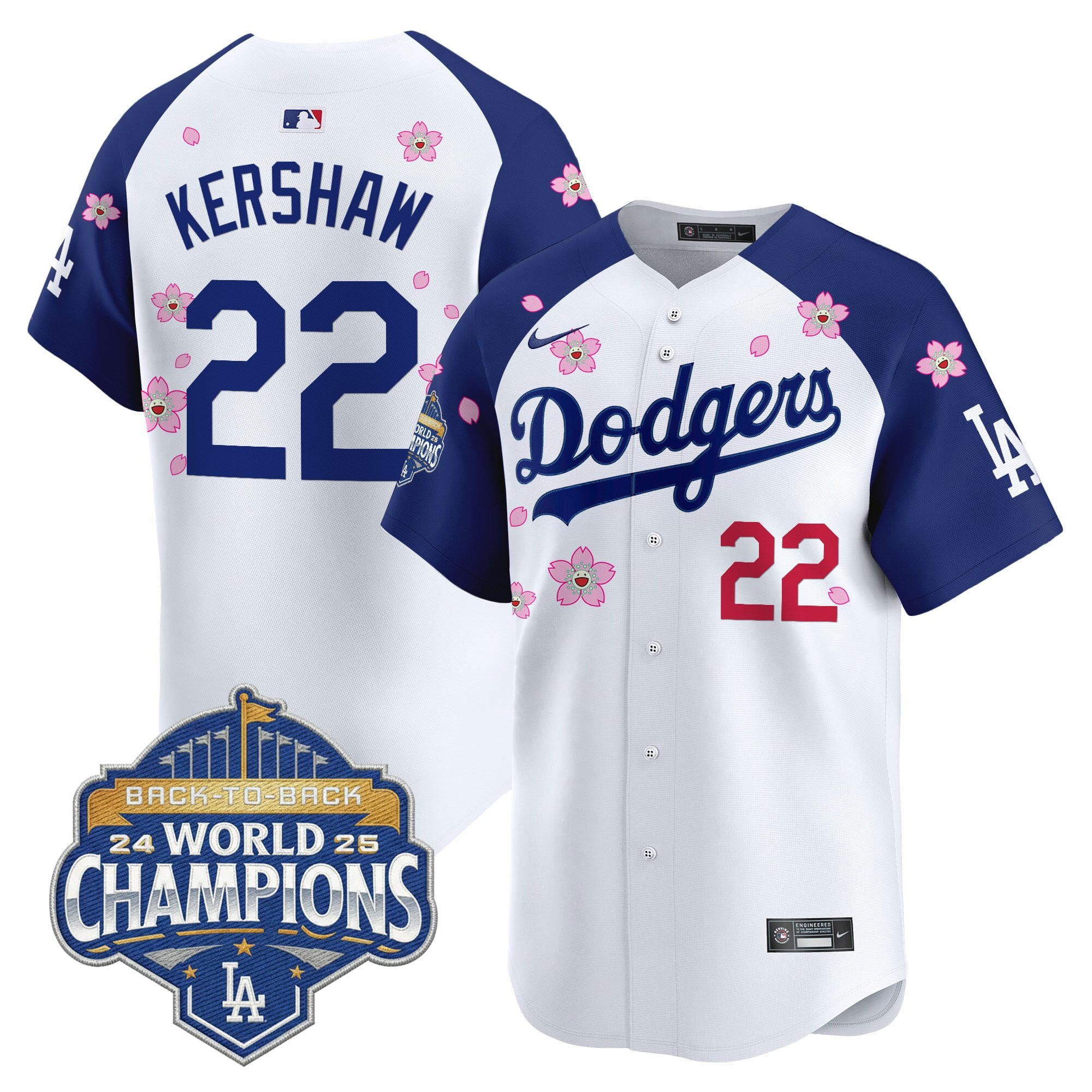 Men's Dodgers 2025 Back-To-Back Champions x Tokyo Series Vapor Premier Limited Jersey - Stitched