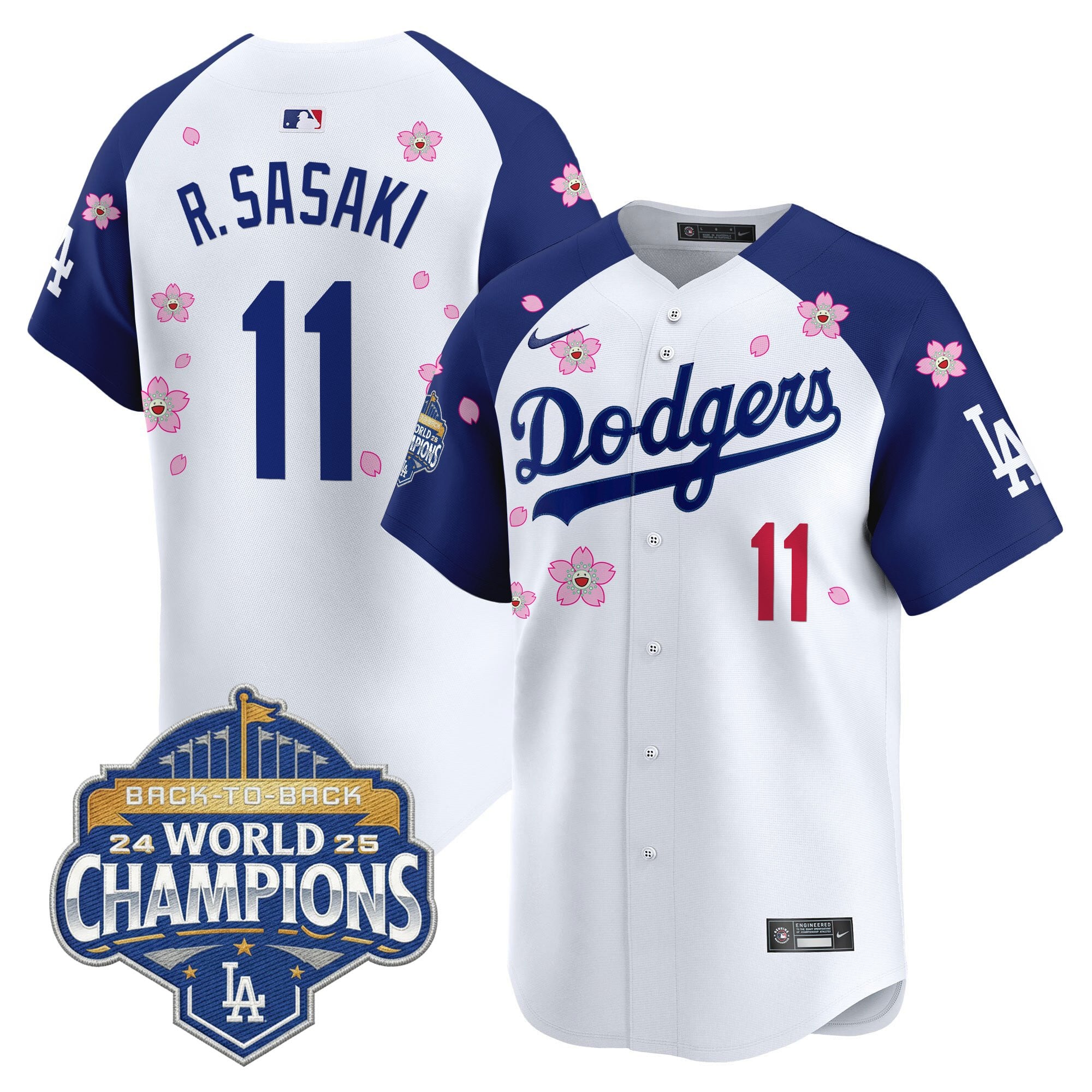 Men's Dodgers 2025 Back-To-Back Champions x Tokyo Series Vapor Premier Limited Jersey - Stitched