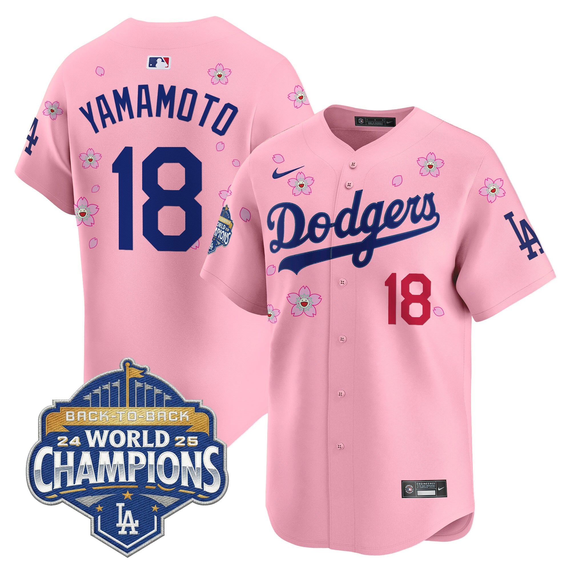 Men's Dodgers 2025 Back-To-Back Champions x Tokyo Series Vapor Premier Limited Jersey - Stitched
