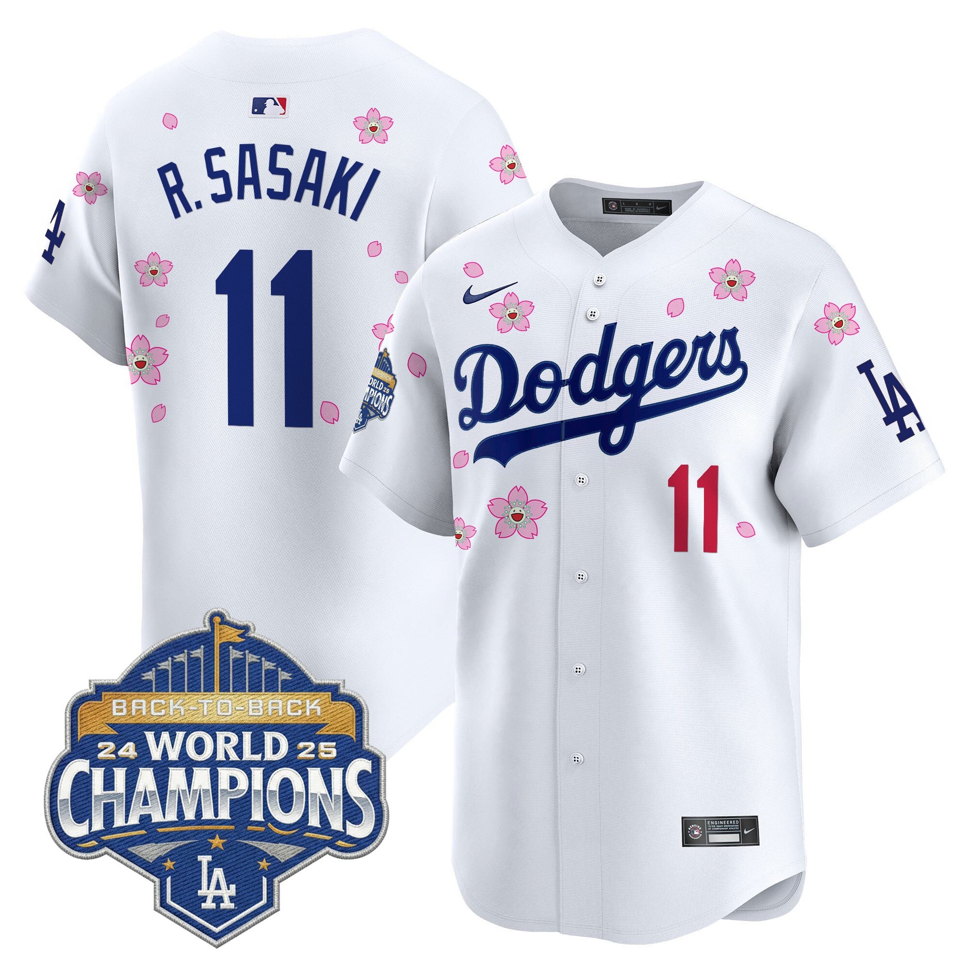 Men's Dodgers 2025 Back-To-Back Champions x Tokyo Series Vapor Premier Limited Jersey - Stitched