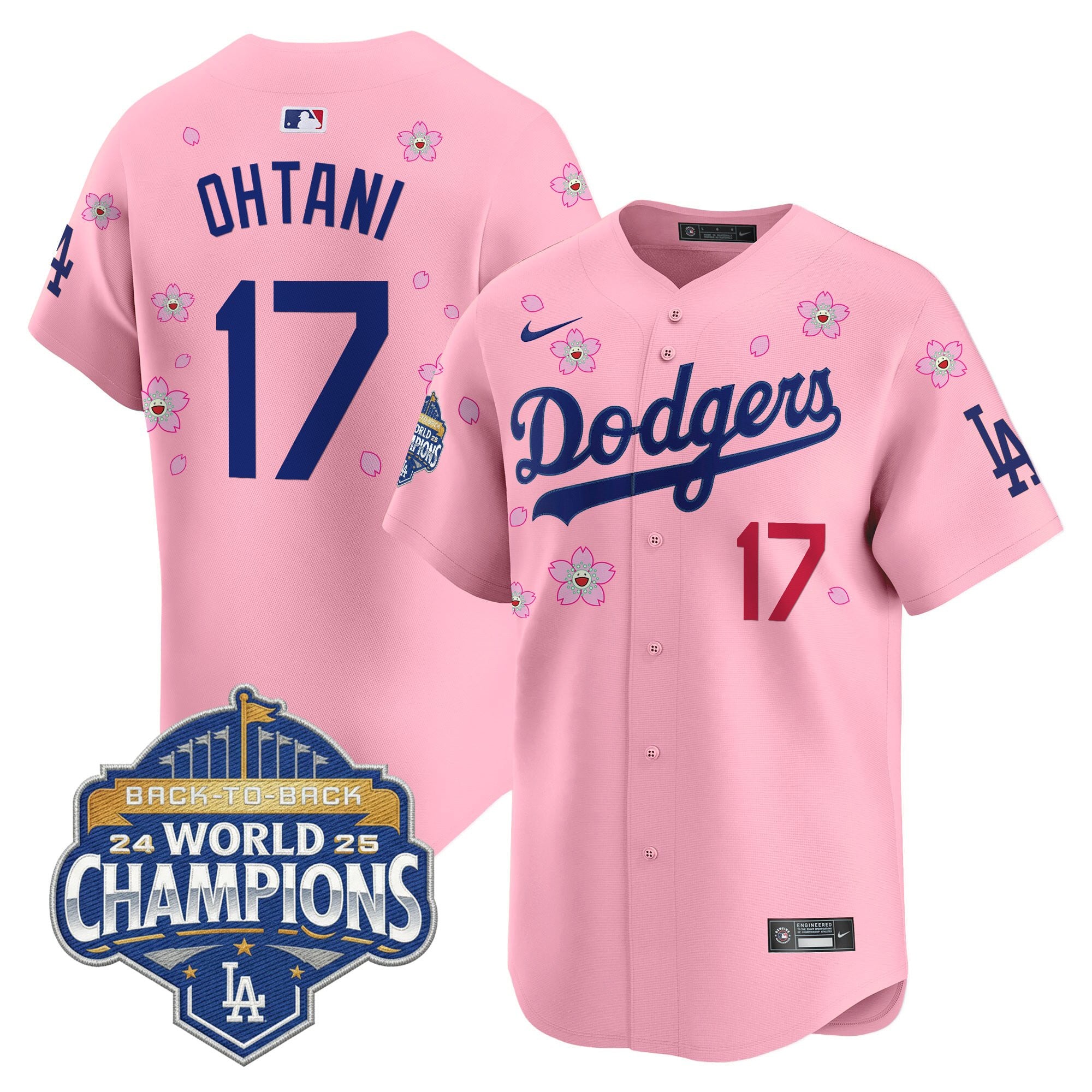 Men's Dodgers 2025 Back-To-Back Champions x Tokyo Series Vapor Premier Limited Jersey - Stitched