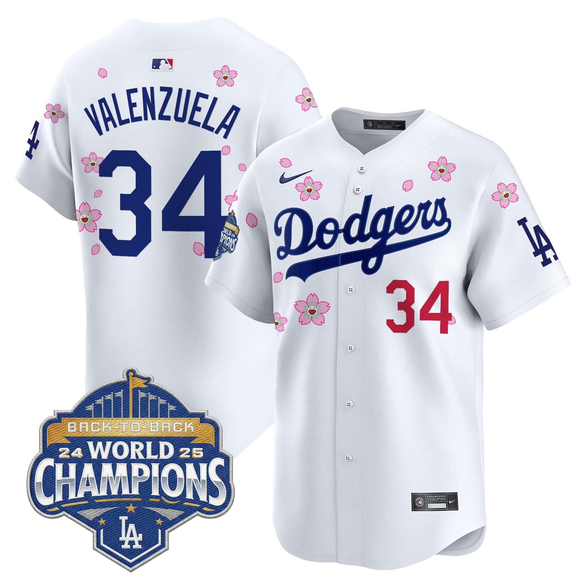 Men's Dodgers 2025 Back-To-Back Champions x Tokyo Series Vapor Premier Limited Jersey - Stitched