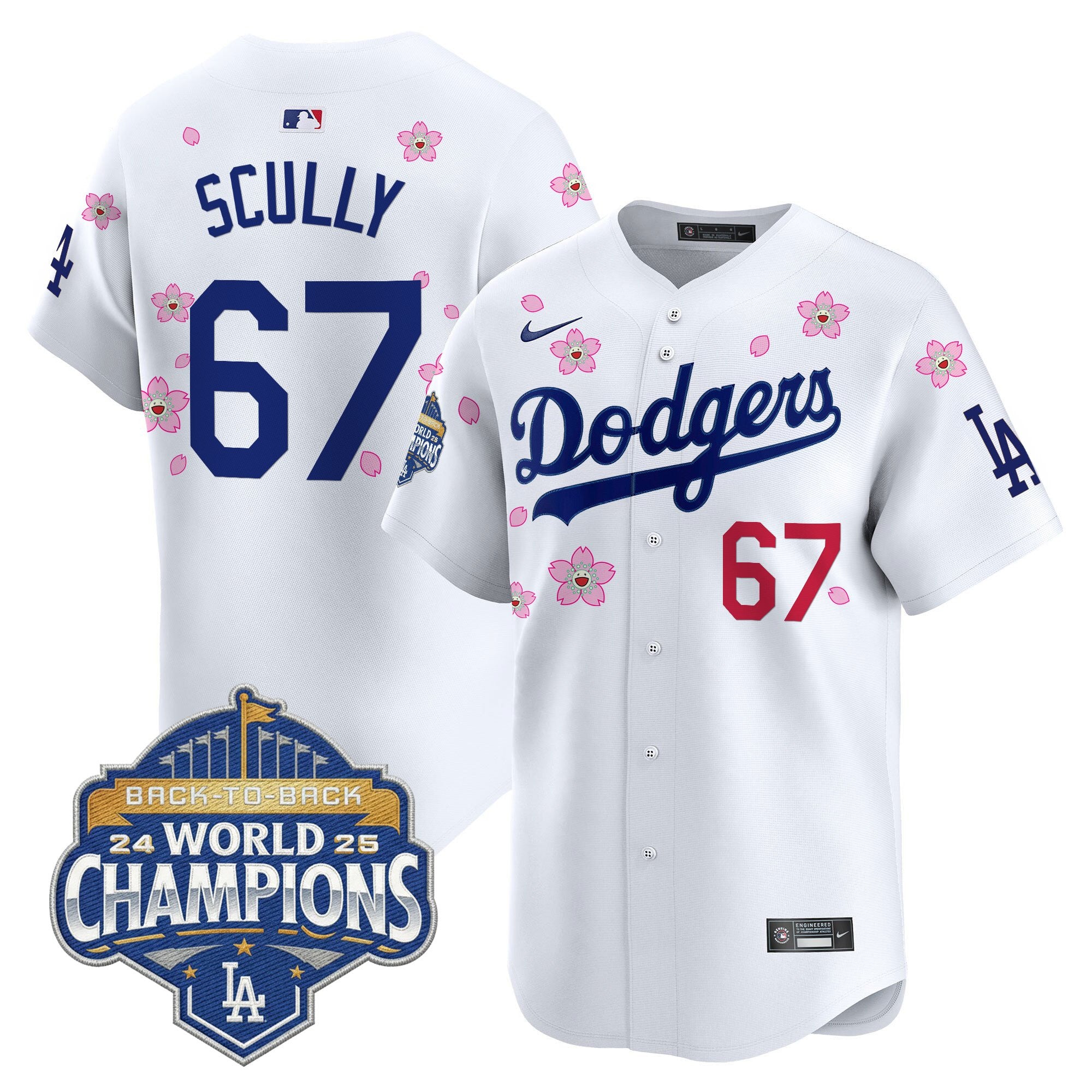 Men's Dodgers 2025 Back-To-Back Champions x Tokyo Series Vapor Premier Limited Jersey - Stitched