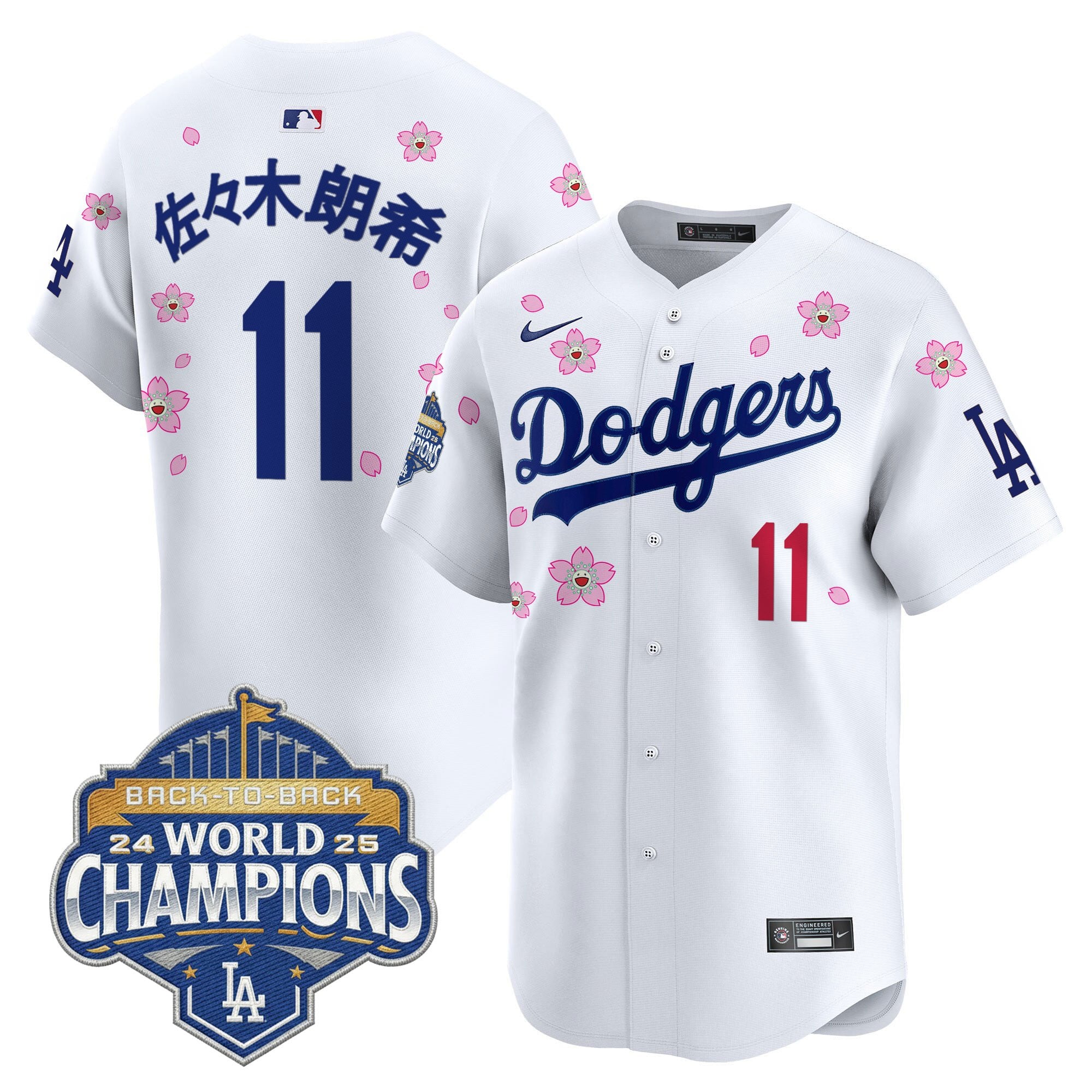 Men's Dodgers 2025 Back-To-Back Champions x Tokyo Series Vapor Premier Limited Jersey - Stitched