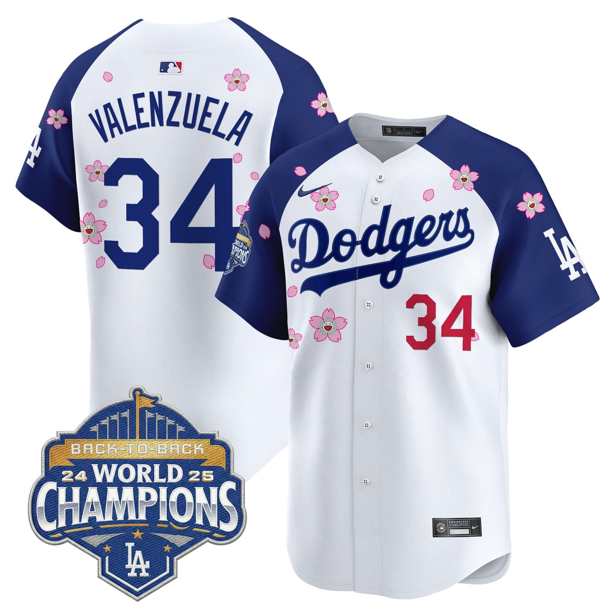 Men's Dodgers 2025 Back-To-Back Champions x Tokyo Series Vapor Premier Limited Jersey - Stitched