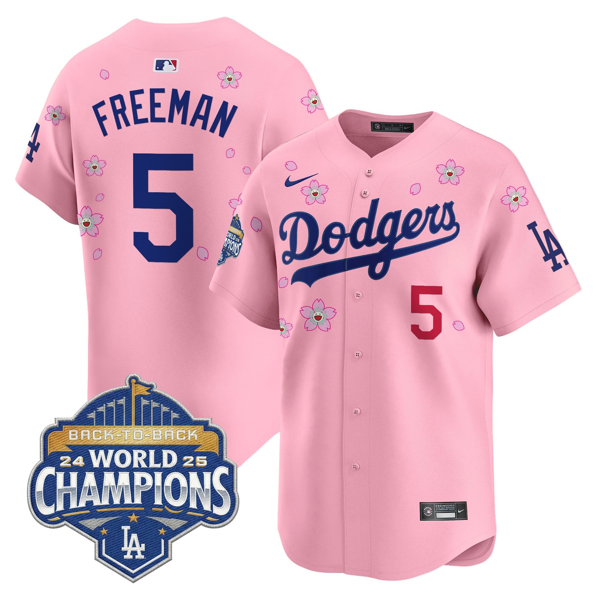 Men's Dodgers 2025 Back-To-Back Champions x Tokyo Series Vapor Premier Limited Jersey - Stitched