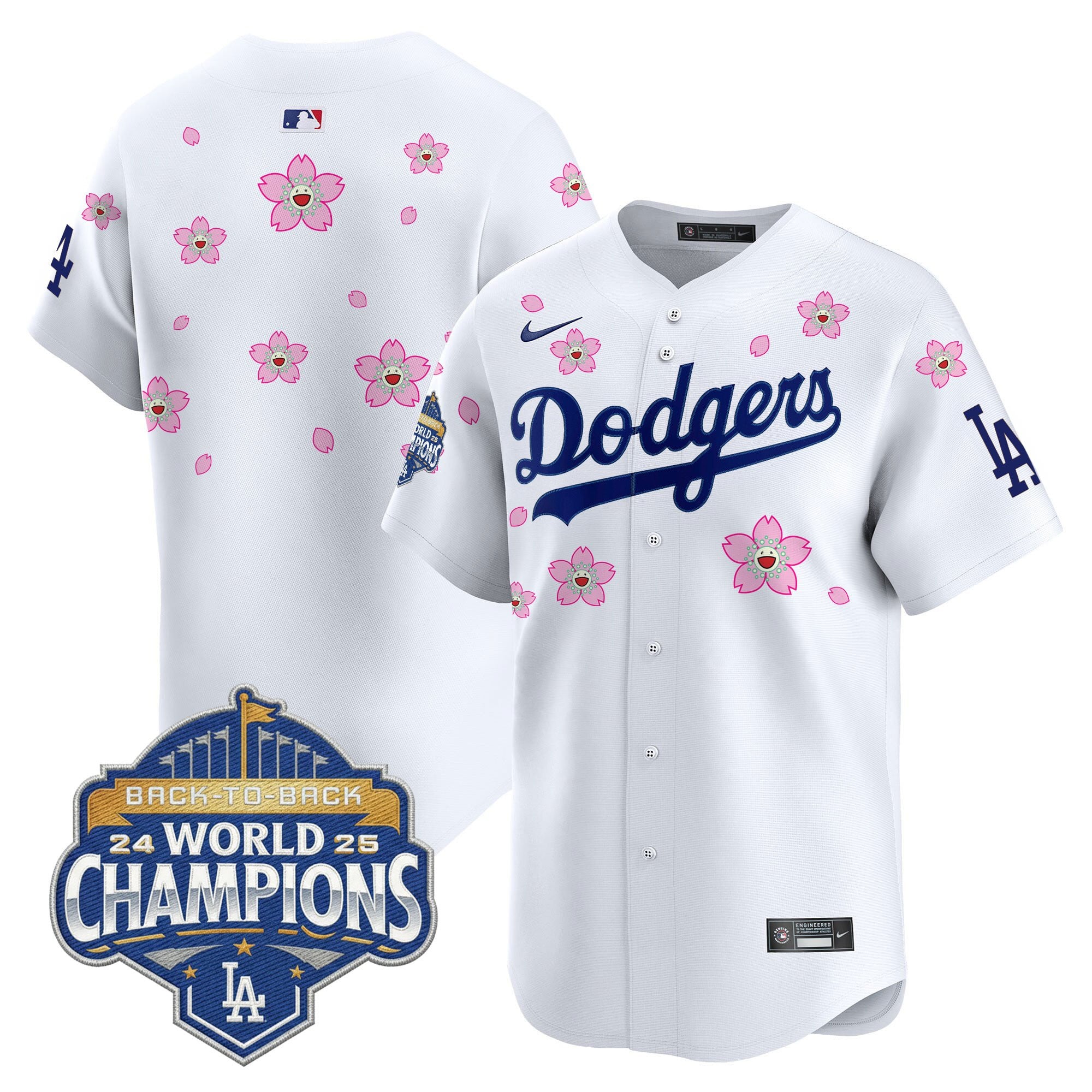 Men's Dodgers 2025 Back-To-Back Champions x Tokyo Series Vapor Premier Limited Jersey - Stitched