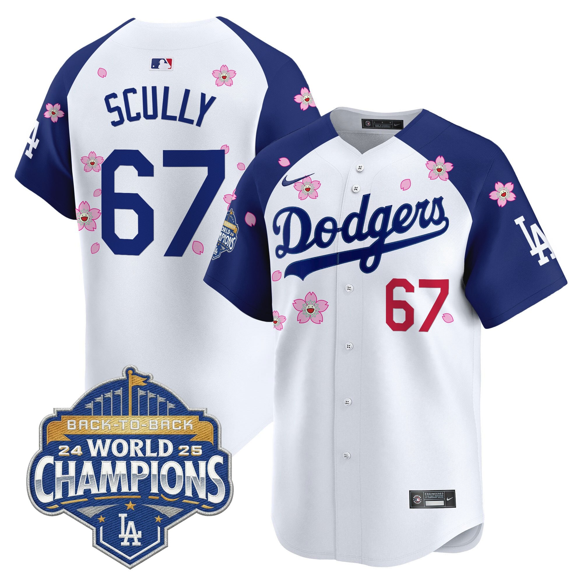 Men's Dodgers 2025 Back-To-Back Champions x Tokyo Series Vapor Premier Limited Jersey - Stitched