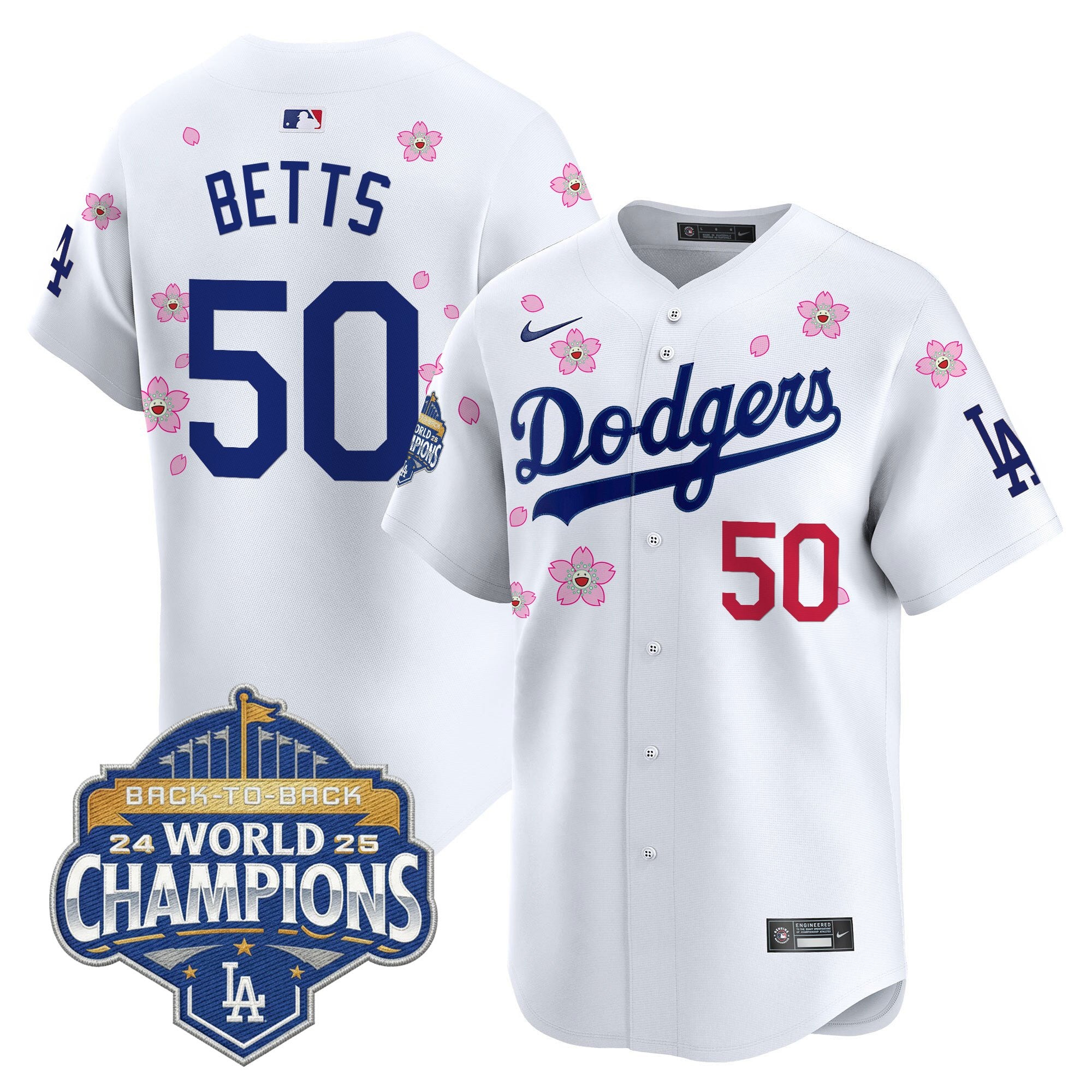 Men's Dodgers 2025 Back-To-Back Champions x Tokyo Series Vapor Premier Limited Jersey - Stitched