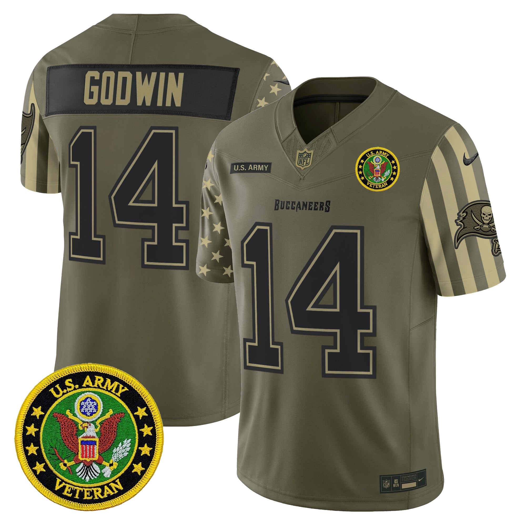 Men's Tampa Bay Buccaneers x U.S. Military Veteran Vapor Limited Jersey - All Stitched