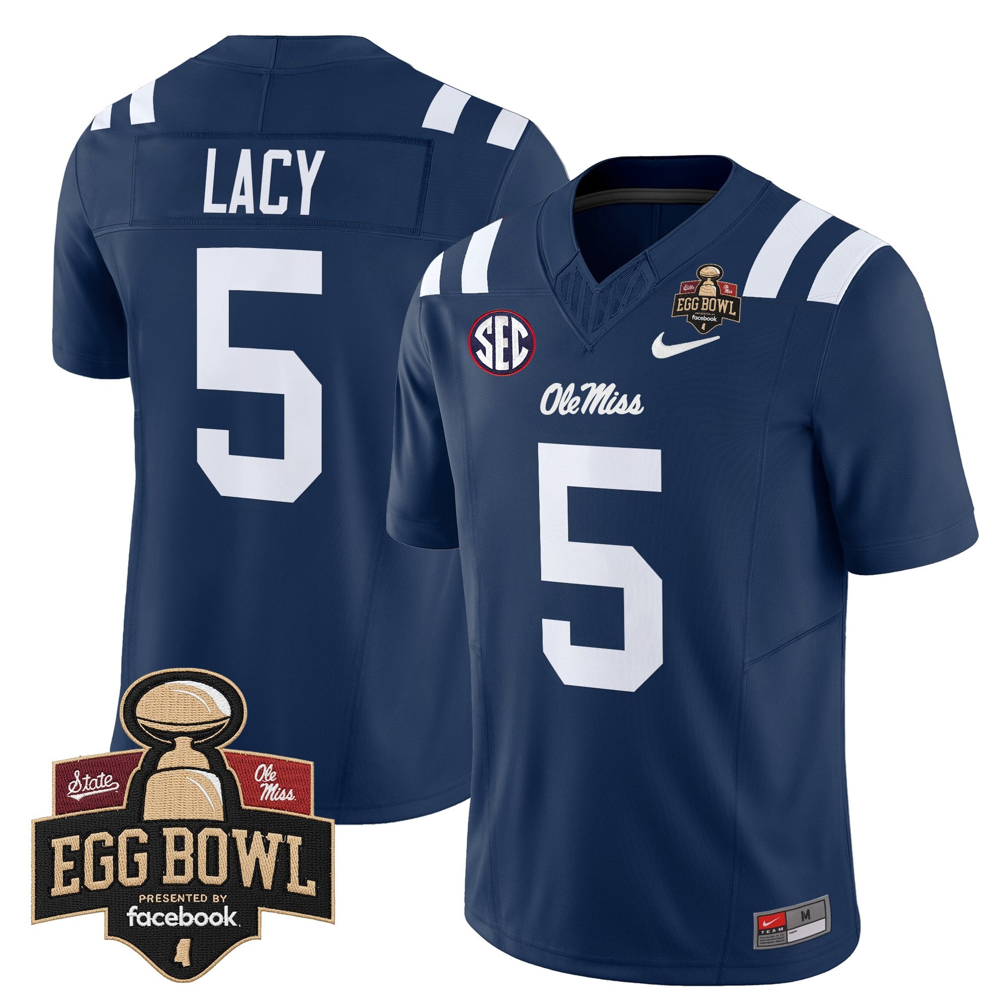 Men's Ole Miss Rebels 2025 Egg Bowl Vapor Limited Jersey - All Stitched