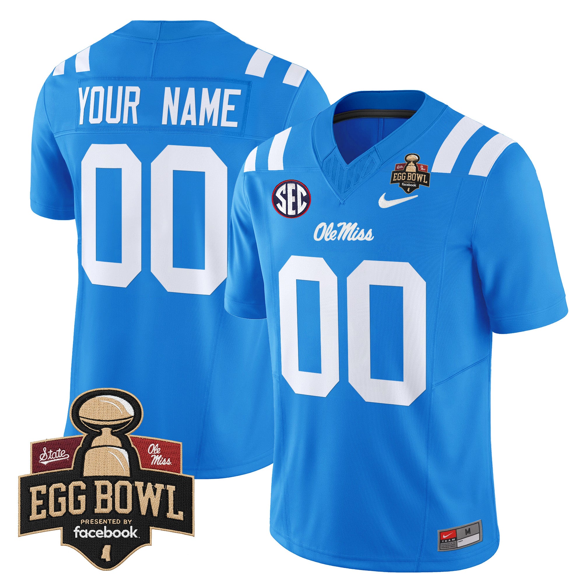 Ole Miss Rebels 2025 Egg Bowl Vapor Limited Custom Jersey - All Stitched