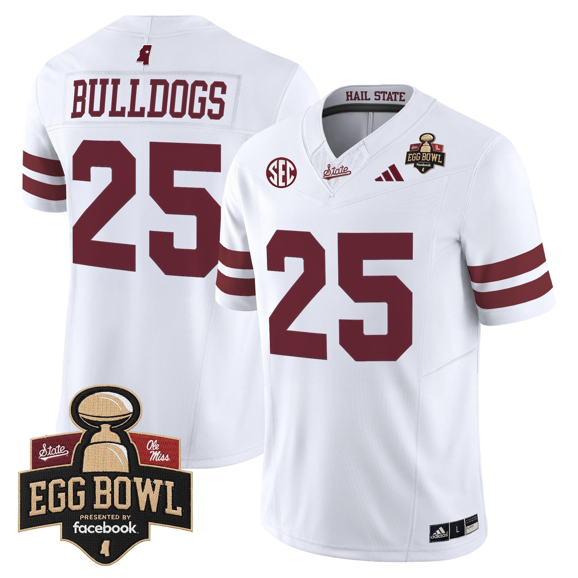 Men's Mississippi State Bulldogs 2025 Egg Bowl Vapor Limited Jersey - All Stitched